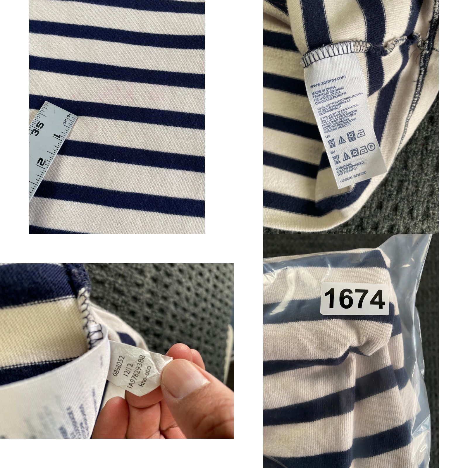 Tommy Hilfiger Tommy Hilfigier Dress Women’s 3/4 Sleeve Striped Blue White Round Neck S Size S / US 4 / IT 40 - 9 Thumbnail