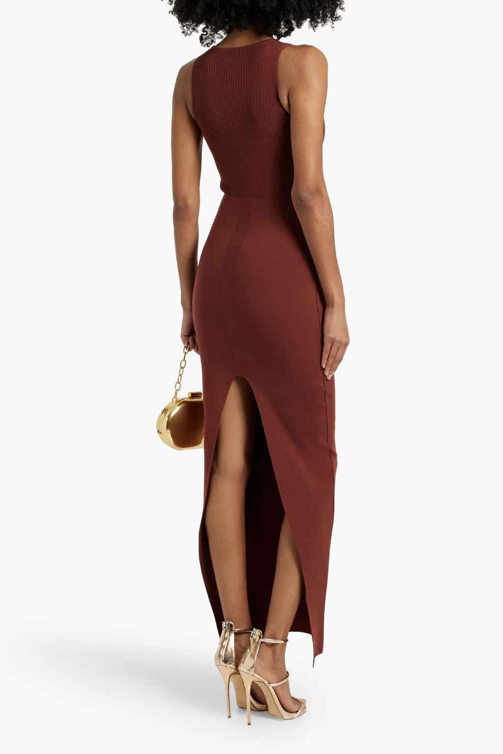Rick Owens o1y0126 Maxi Dress in Chocolate Brown Size M / US 6-8 / IT 42-44 - 3 Thumbnail