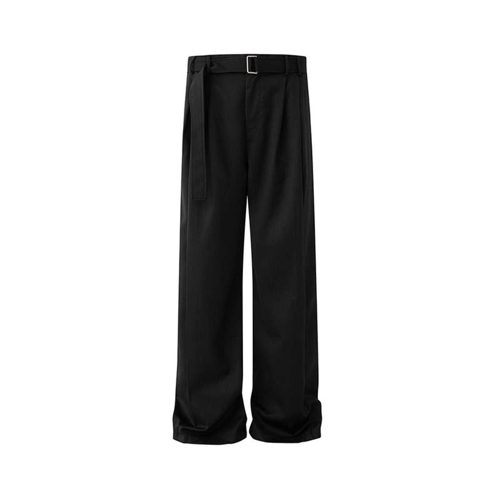 Vintage Black Wide Leg Dress Pants, Pleated Formal Trousers Size US 30 / EU 46 - 5 Thumbnail