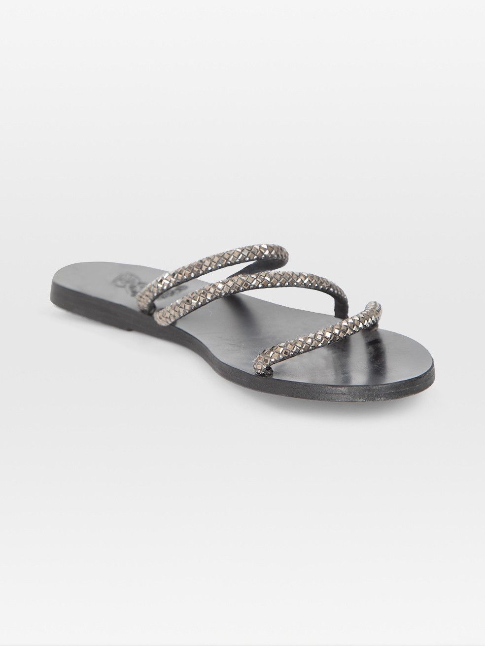 Ancient Greek Sandals Black Polytimi Sandals Size US 10 / IT 40 - 1 Thumbnail
