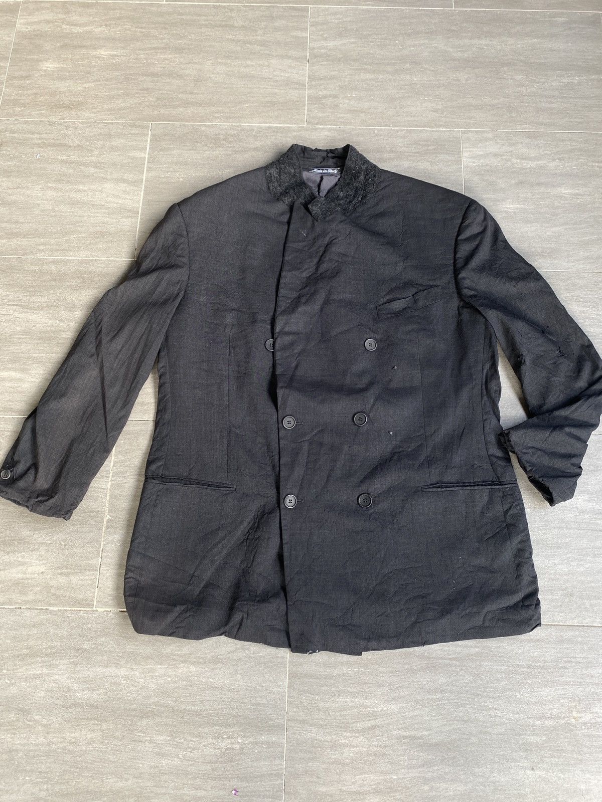 Vtg Giorgio Armani Le Collezioni ITALY Blazer Distressed