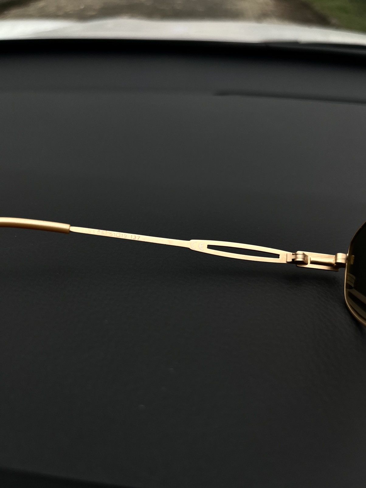 Jean Paul Gaultier 90s Jean Paul Gaultier Gold Sunglasses Size 30 - 6 Thumbnail