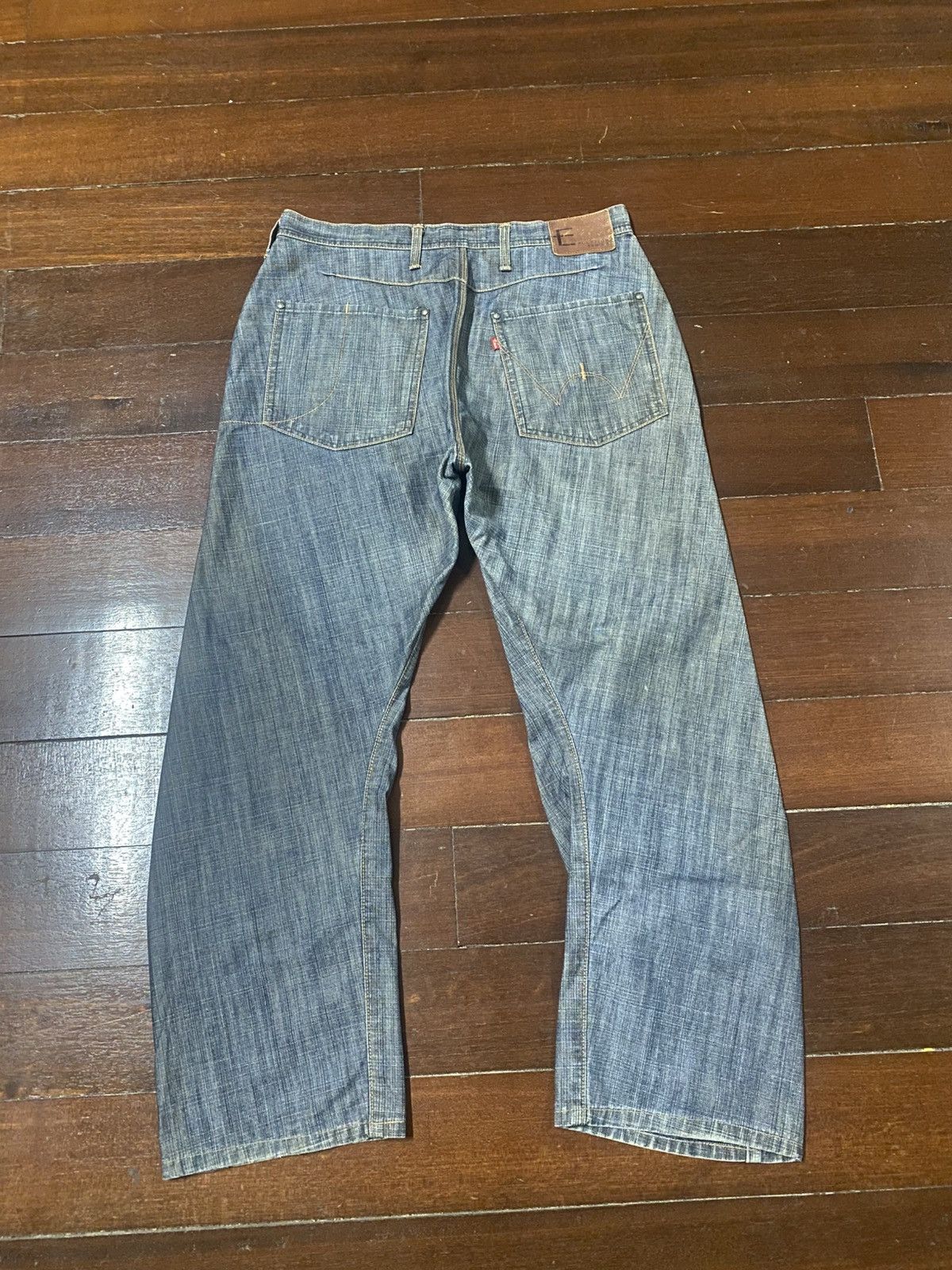 Edwin Vtg Wide Leg Jeans Edwin E Function Loose Denim Jnco Y2k Size US 35 - 12 Thumbnail