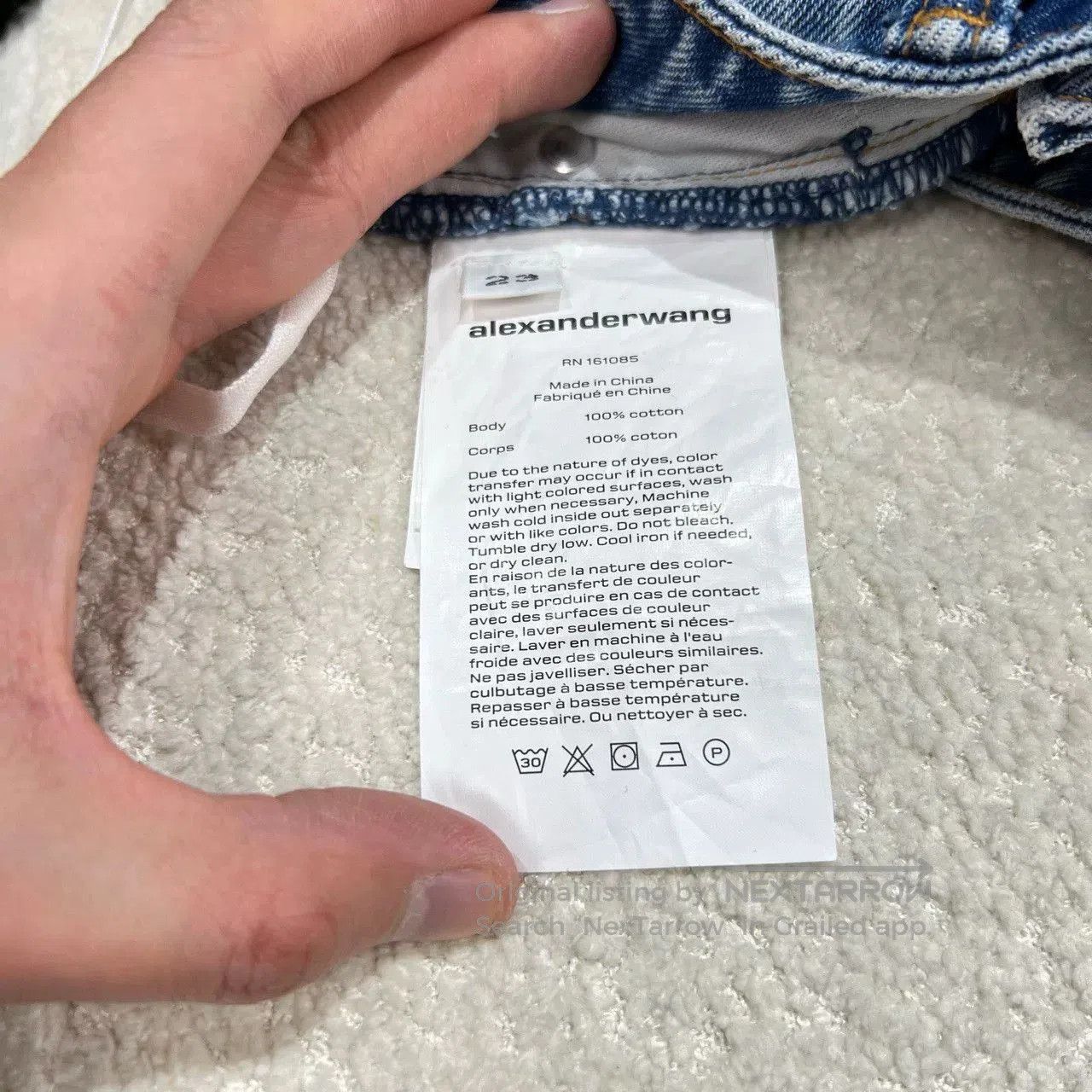 Alexander Wang Alexander Wang Asymmetric Washed Denim Pants. Size 23" - 5 Thumbnail