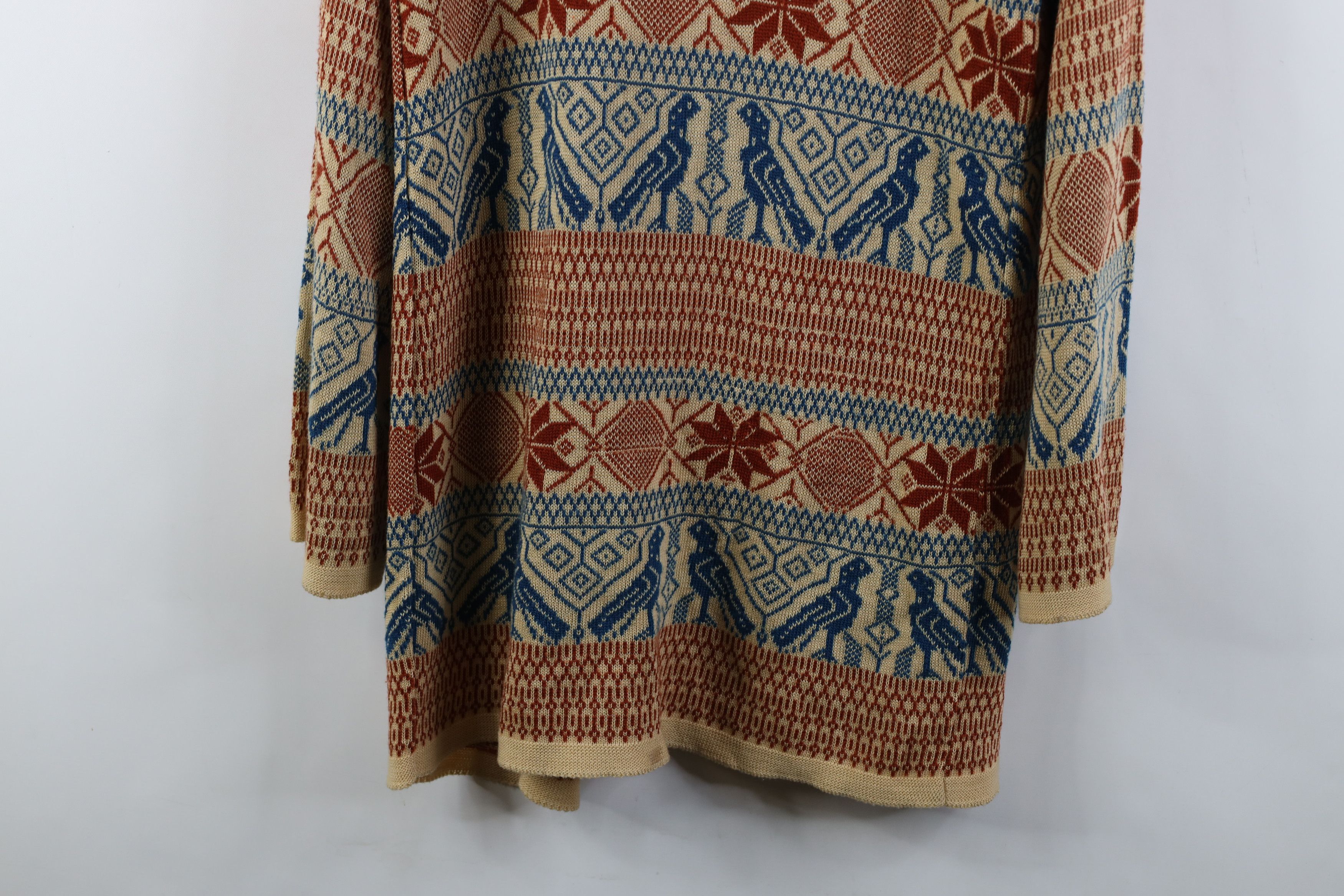 Vintage Vintage 60s 70s Boho Chic Knit Hooded Hoodie Sweater USA Size M / US 6-8 / IT 42-44 - 15 Thumbnail