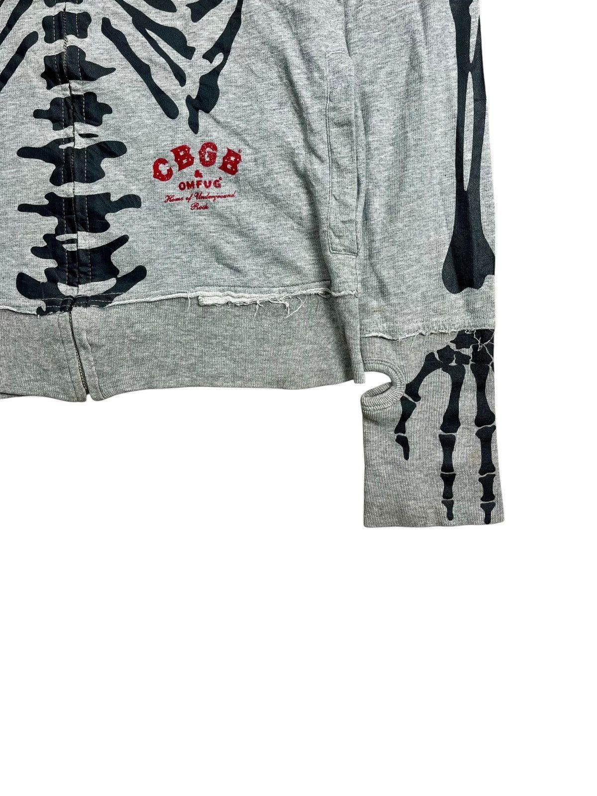 Vintage 1990s CBGB - THUMBHOLE SKELETON ZIP HOODIE Size US L / EU 52-54 / 3 - 12 Thumbnail