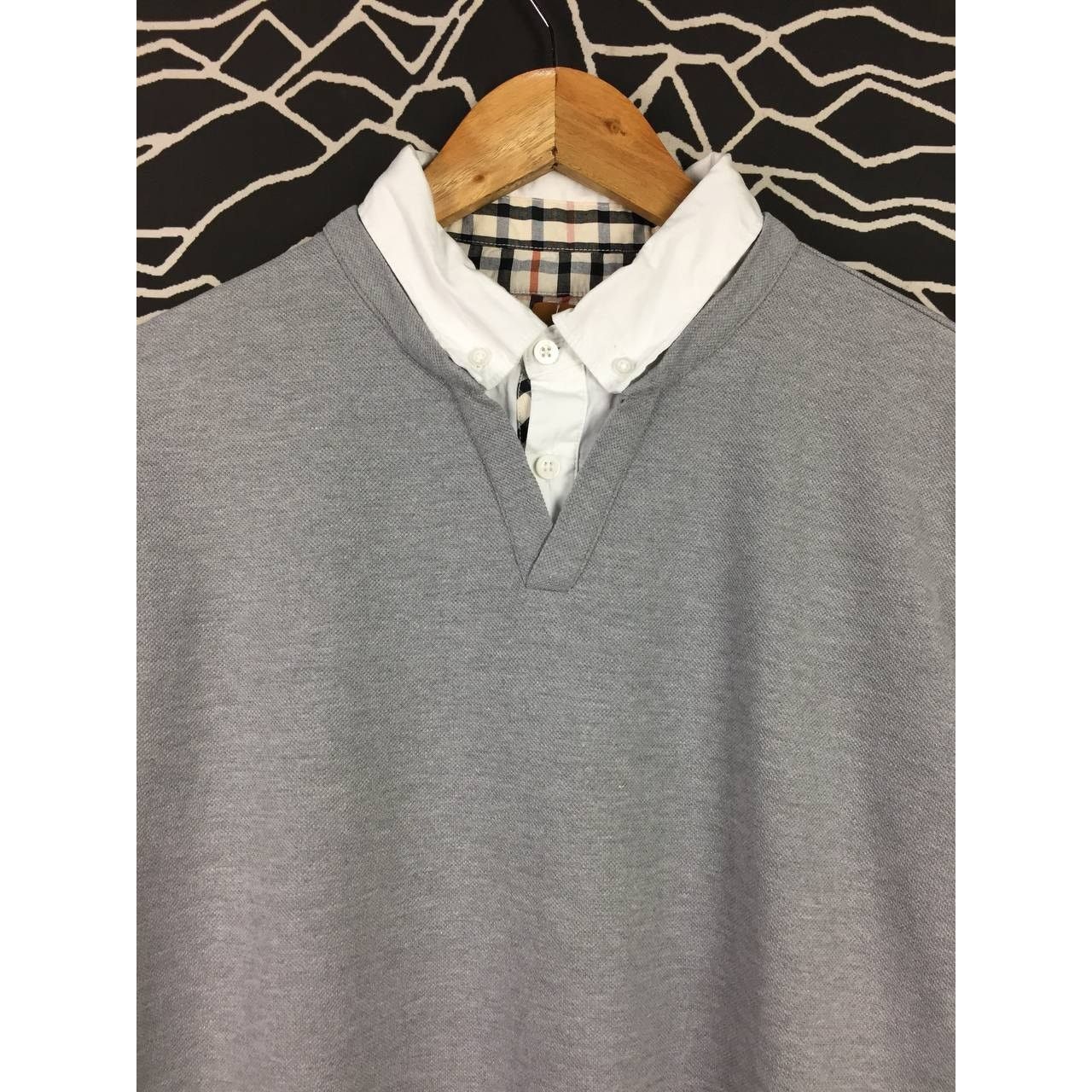 Merc × Vintage Merc London V-Neck Mock Collar Longsleeve Polo Tee Size US L / EU 52-54 / 3 - 3 Thumbnail
