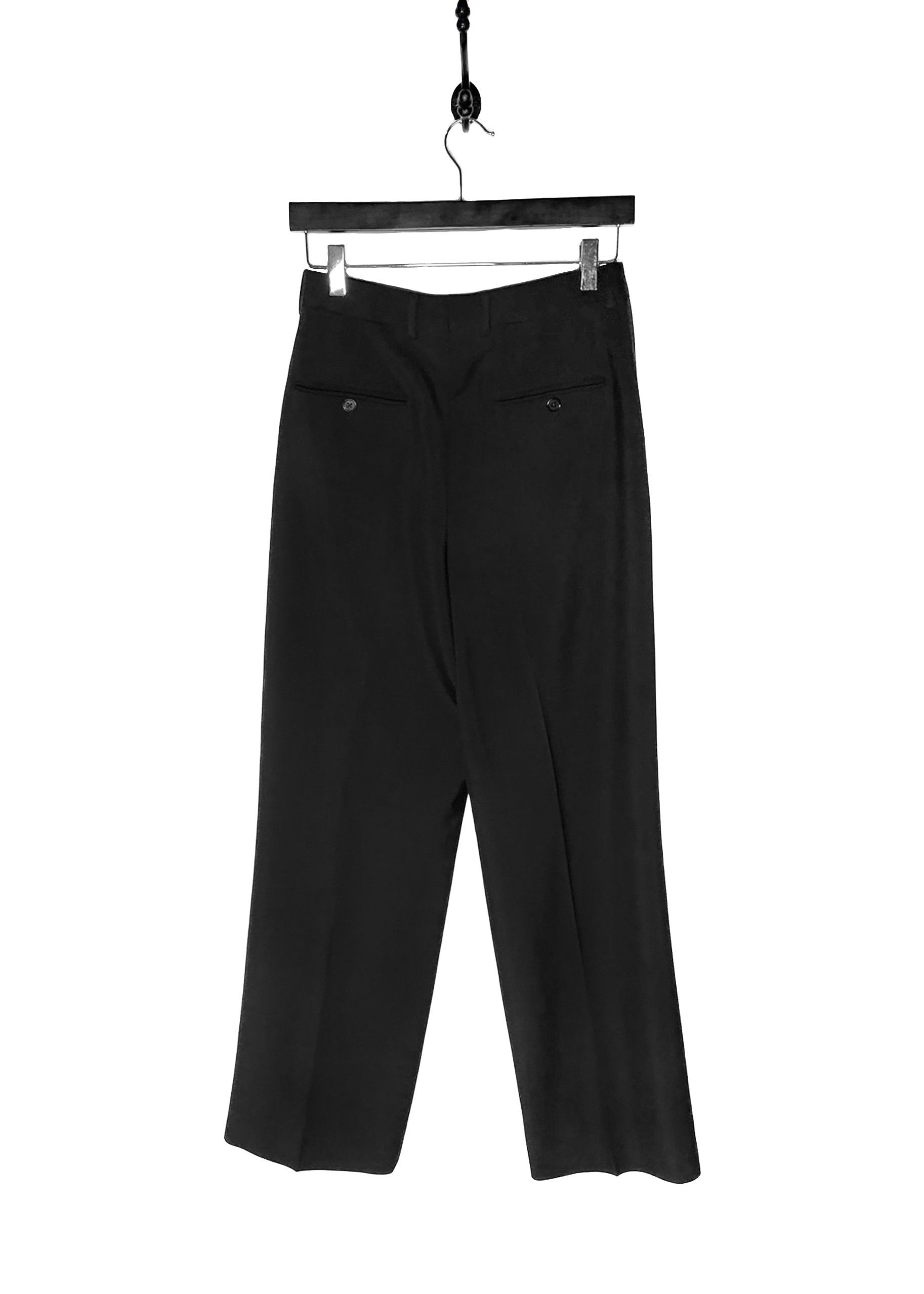 Celine Celine Black Straight Leg Pleated Trousers Size 27" / US 4 / IT 40 - 3 Thumbnail