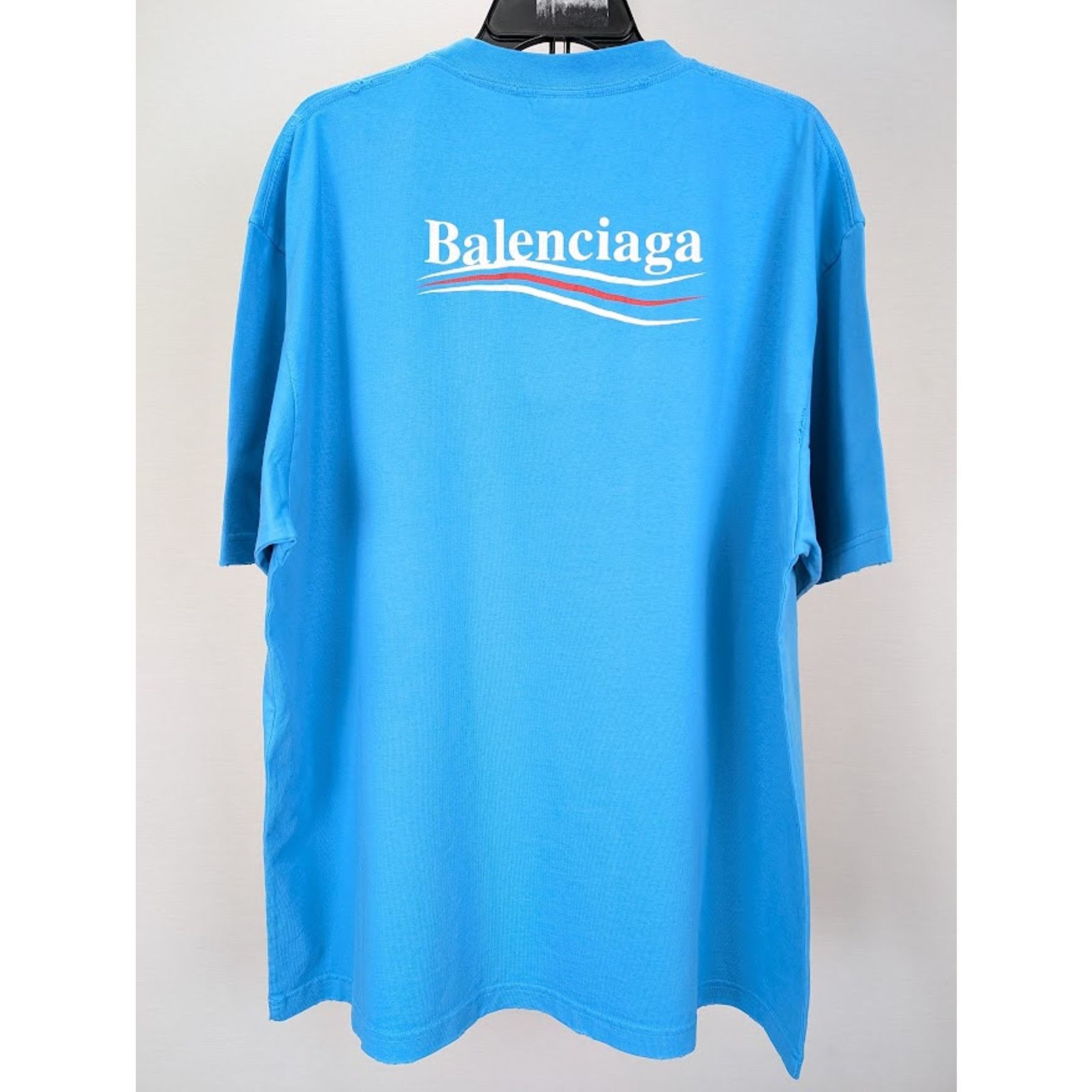 Balenciaga o1rshd1 Q:2 / Political Logo Large Fit T-Shirt Size US M / EU 48-50 / 2 - 9 Thumbnail