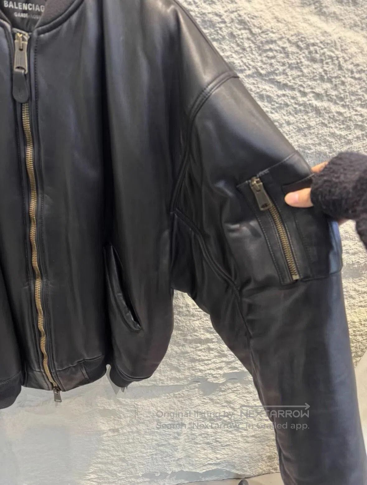 Balenciaga balenciaga black leather er jacket. Size US M / EU 48-50 / 2 - 4 Thumbnail