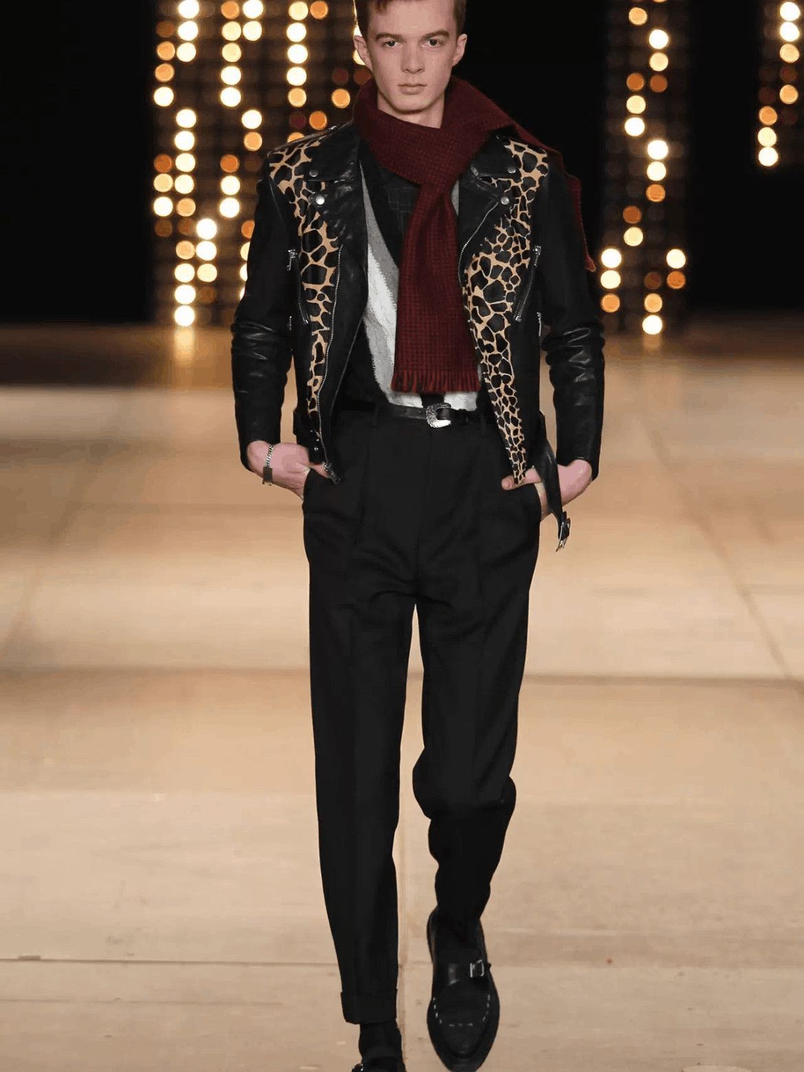 Saint Laurent Paris Sz 39 Saint Laurent Paris by Hedi 14AW Pattern Shirt-2508 Size US M / EU 48-50 / 2 - 9 Thumbnail