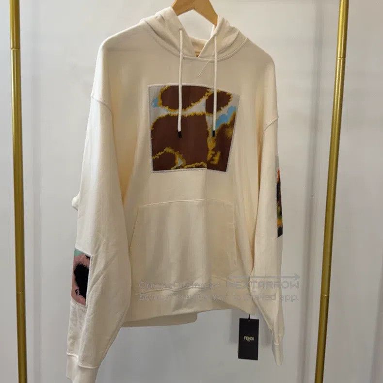 Fendi Fendi Pattern Printed Drawstring Hooded Long Sleeve Sweats Size US L / EU 52-54 / 3 - 1 Thumbnail