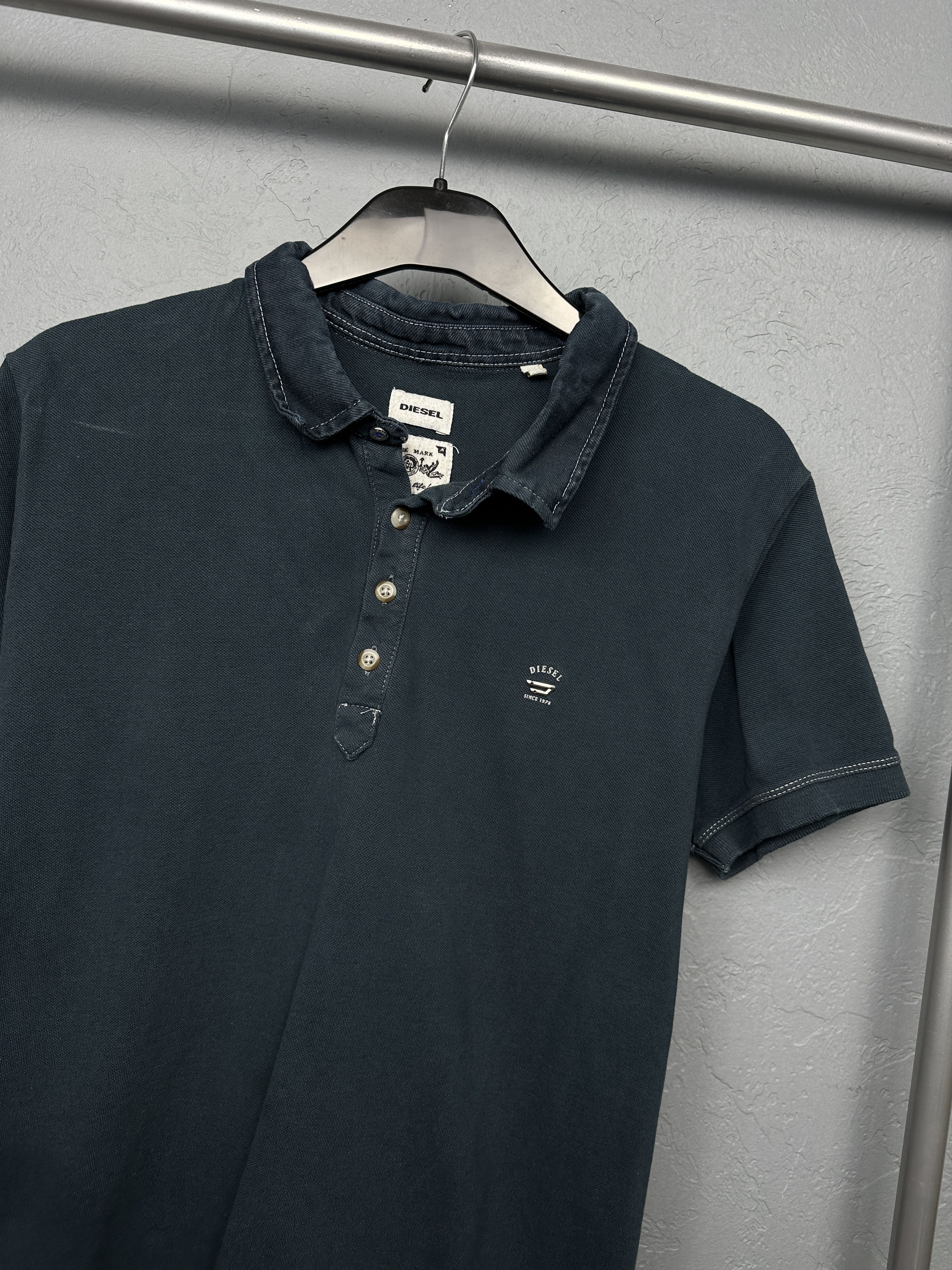 Diesel × Vintage Diesel Vintage Mens Polo Shirt Size US XXL / EU 58 / 5 - 2 Thumbnail
