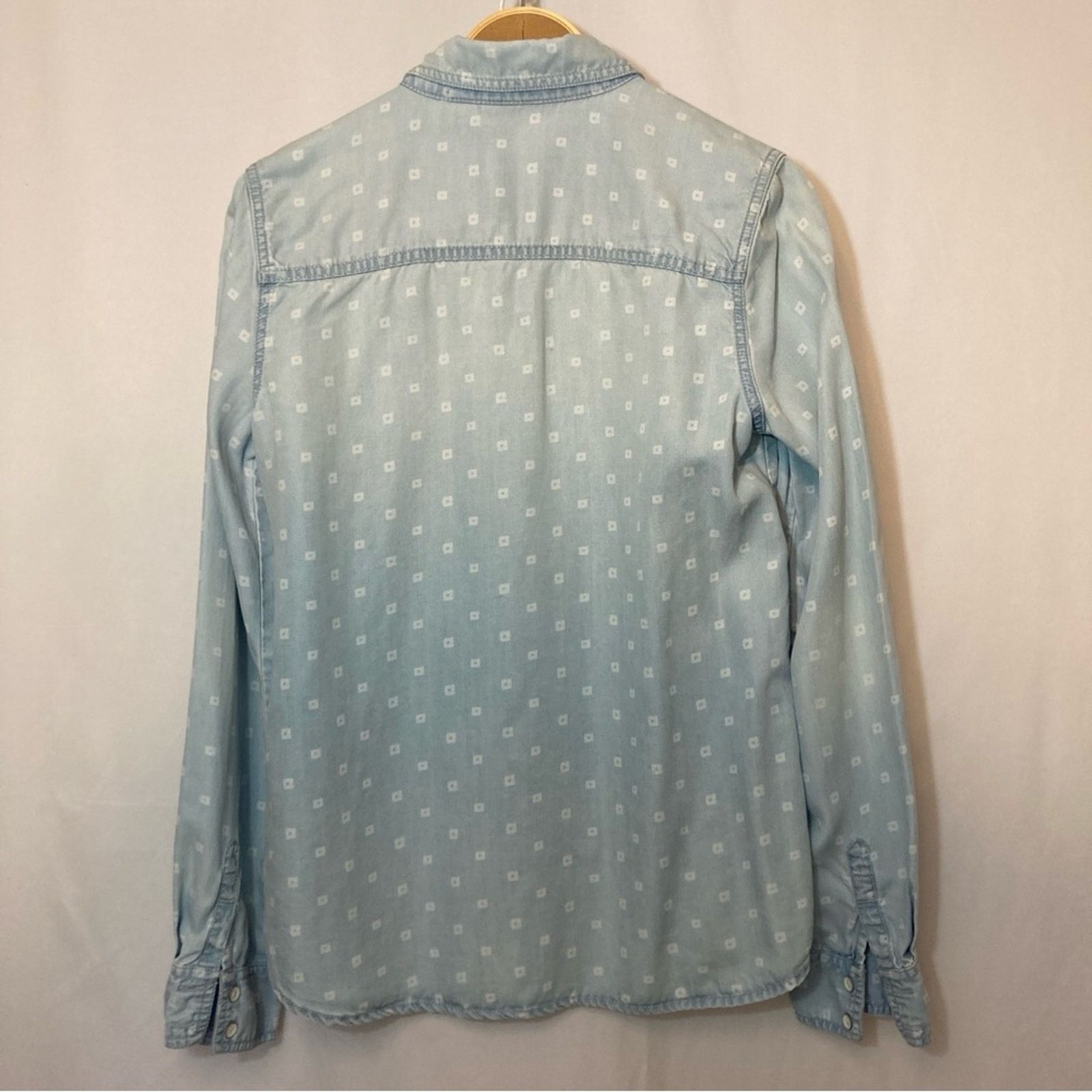 Other Halogen Tencel Lyocell Soft Denim Button Pockets Shirt Top Size M / US 6-8 / IT 42-44 - 8 Thumbnail