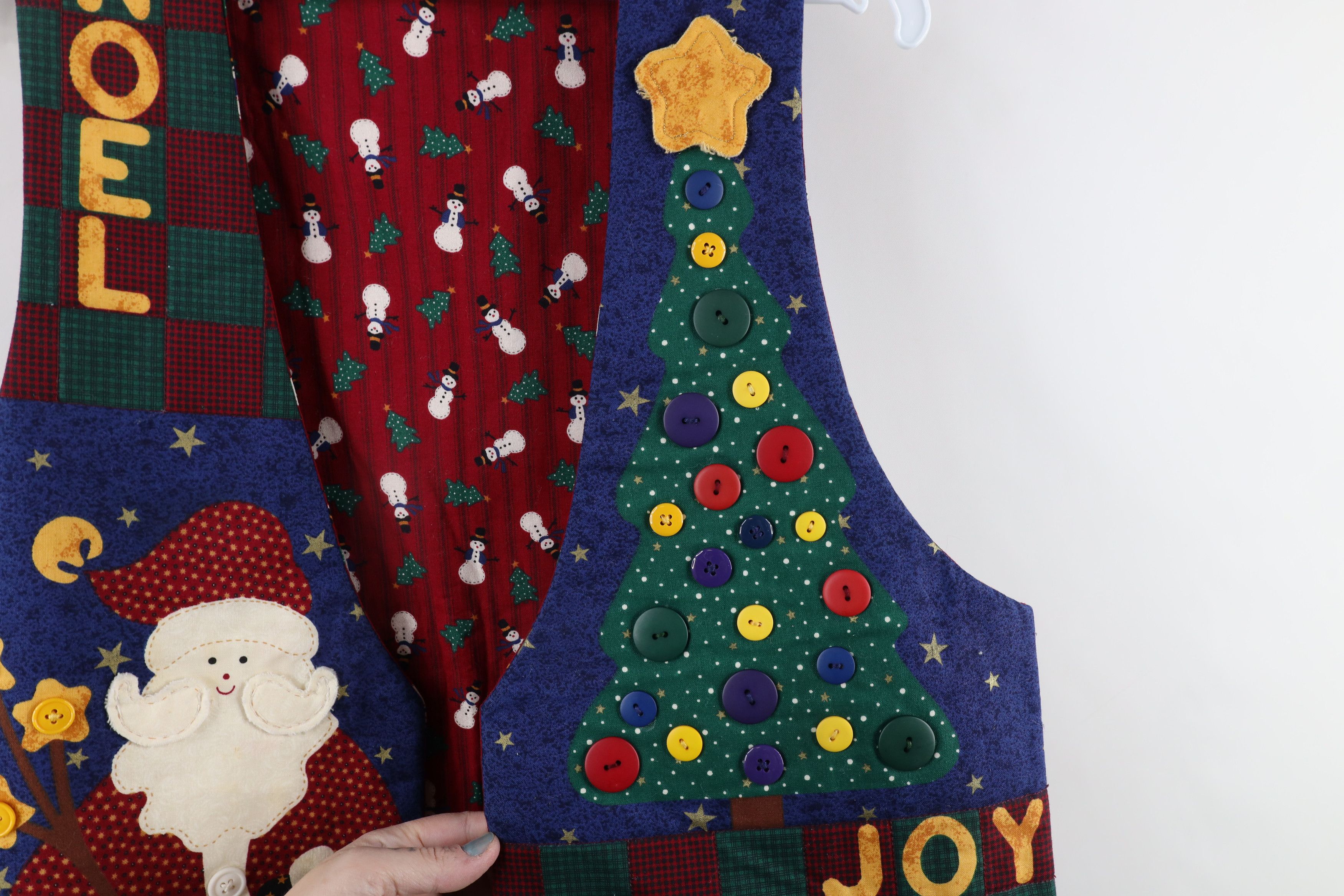 Vintage Vintage 90s Streetwear Reversible Christmas Vest Jacket Size M / US 6-8 / IT 42-44 - 7 Thumbnail