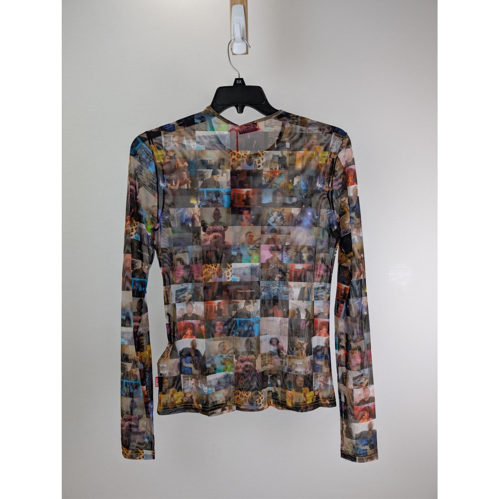 Diesel o1rshd1 'T Lixy' top in multicolor stretch tulle T-Shirt Size US L / EU 52-54 / 3 - 12 Thumbnail