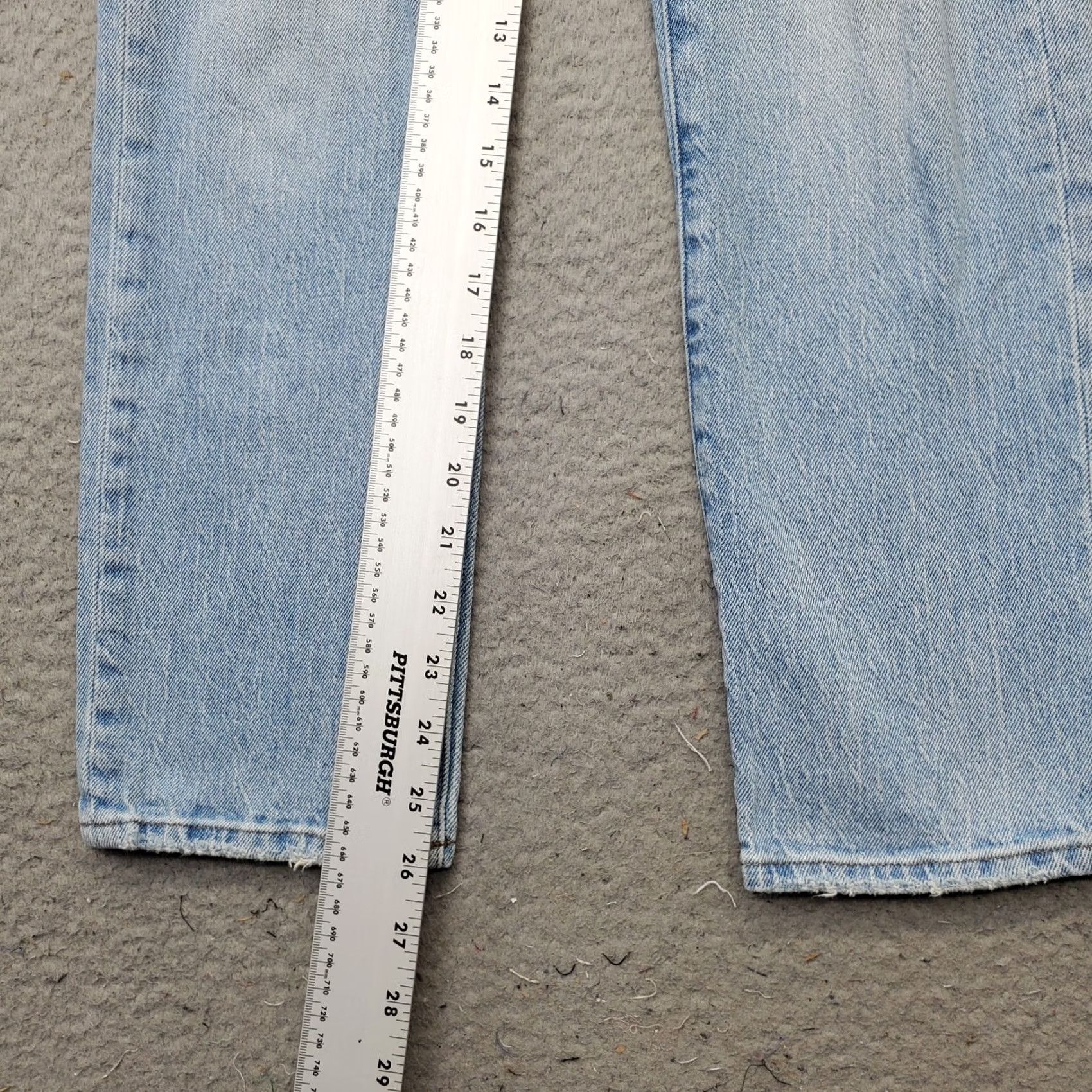Madewell Madewell Jeans Womens Crop Slim Distressed High Rise Blue Denim 24"} Size 42" / US 20 - 4 Thumbnail