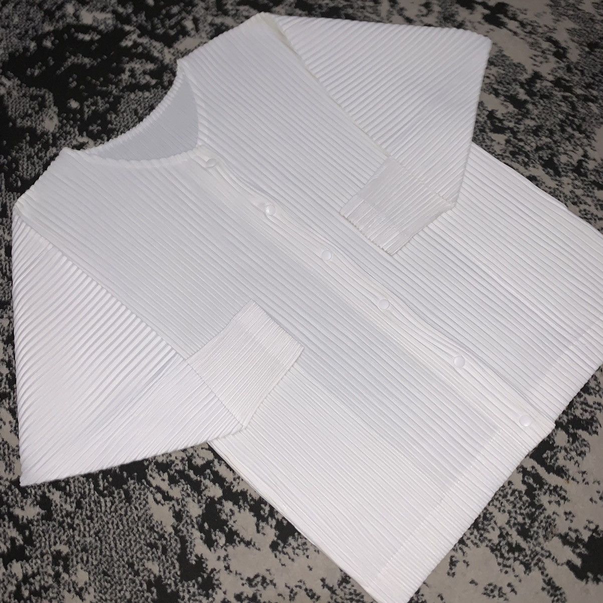 Homme Plisse Issey Miyake White Pleats Please Issey Miyake Snap Button Pleated Jacket Size M / US 6-8 / IT 42-44 - 2 Thumbnail