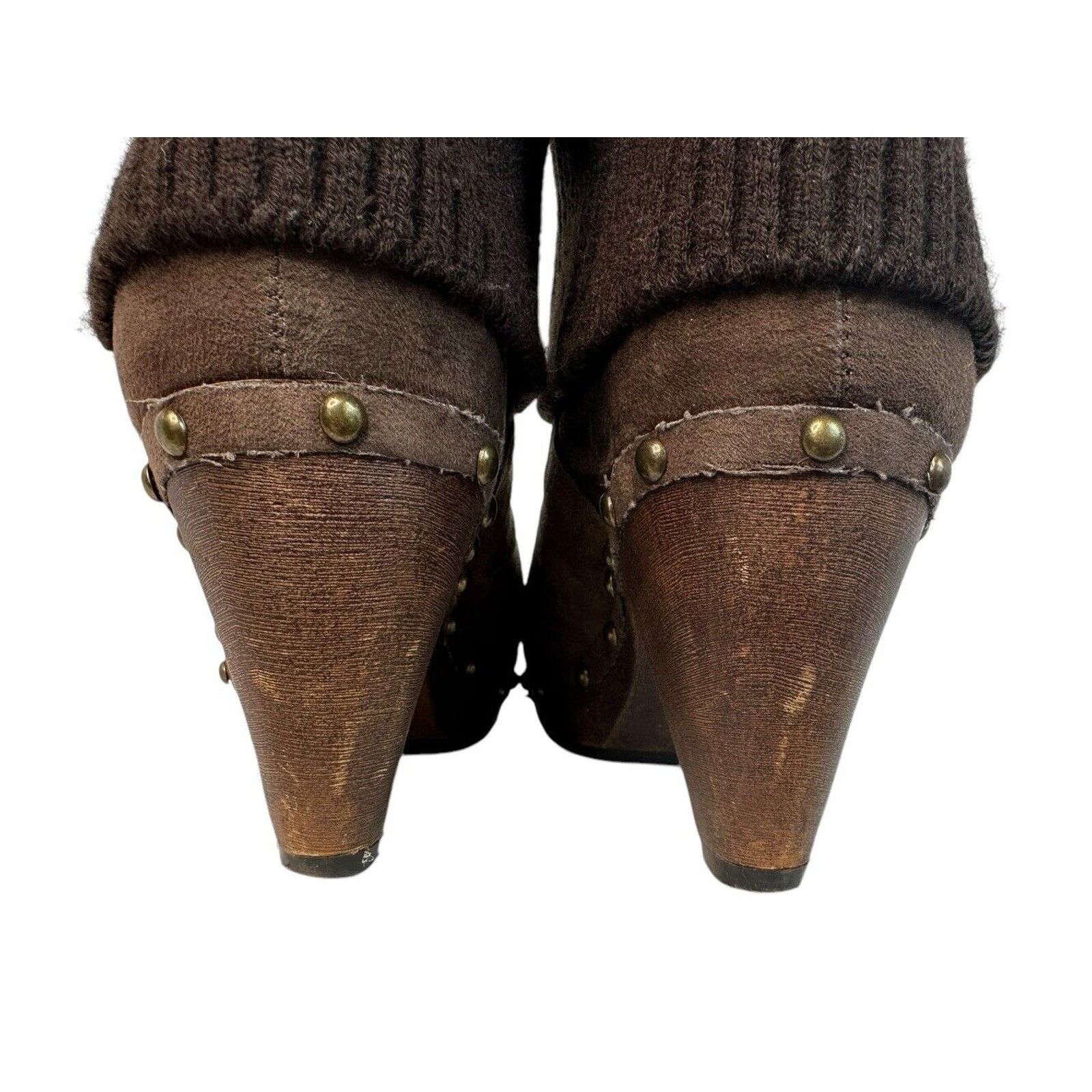Other Kathy Van Zeeland Brown Sweater Cuff Platform Ankle Boot 7.5 Size US 7.5 / IT 37.5 - 8 Thumbnail