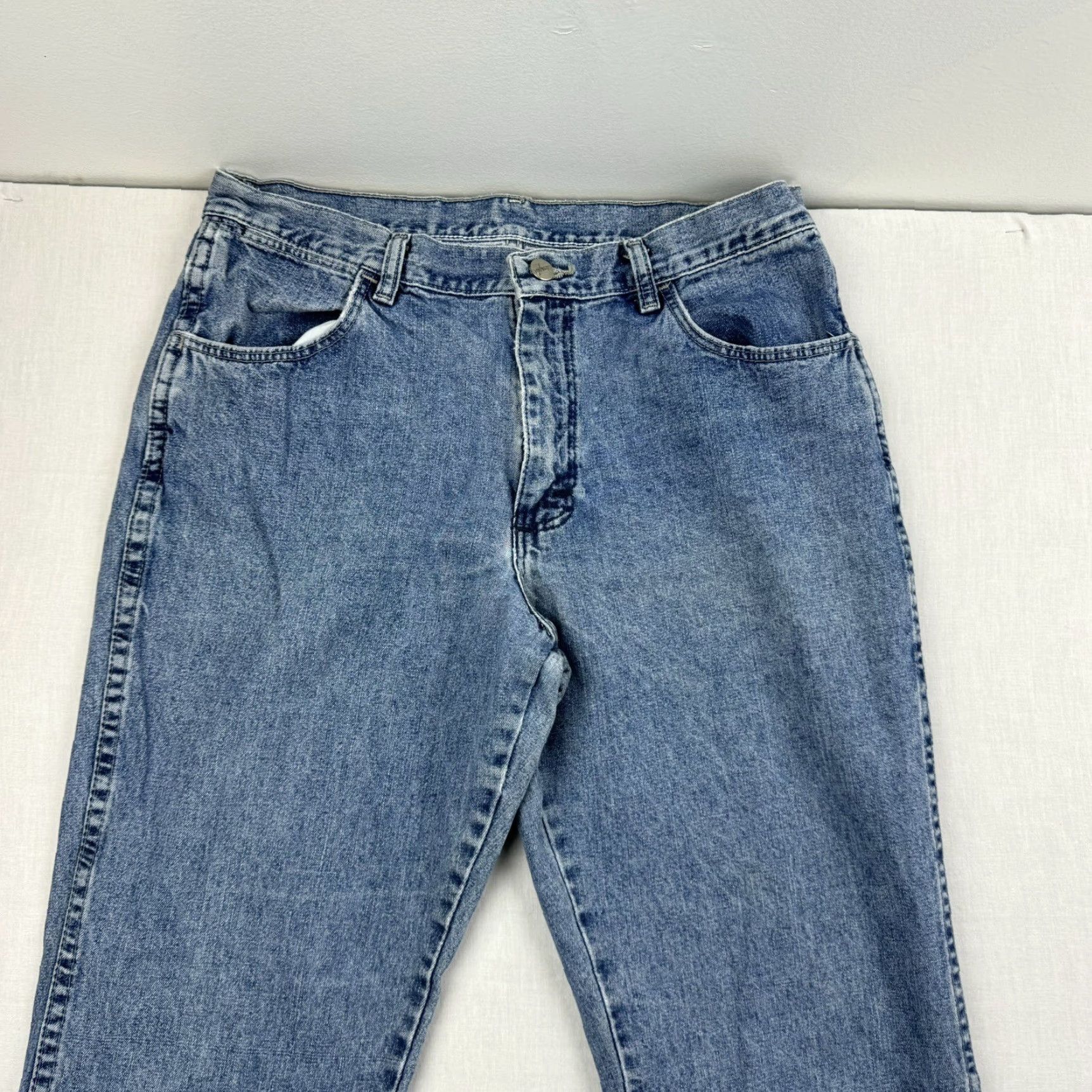 Wrangler VINTAGE Wrangler Bootcut Jeans Womens 11 Blue Grunge Y2K 90s American Cowgirl Size 32" / US 10 / IT 46 - 2 Thumbnail
