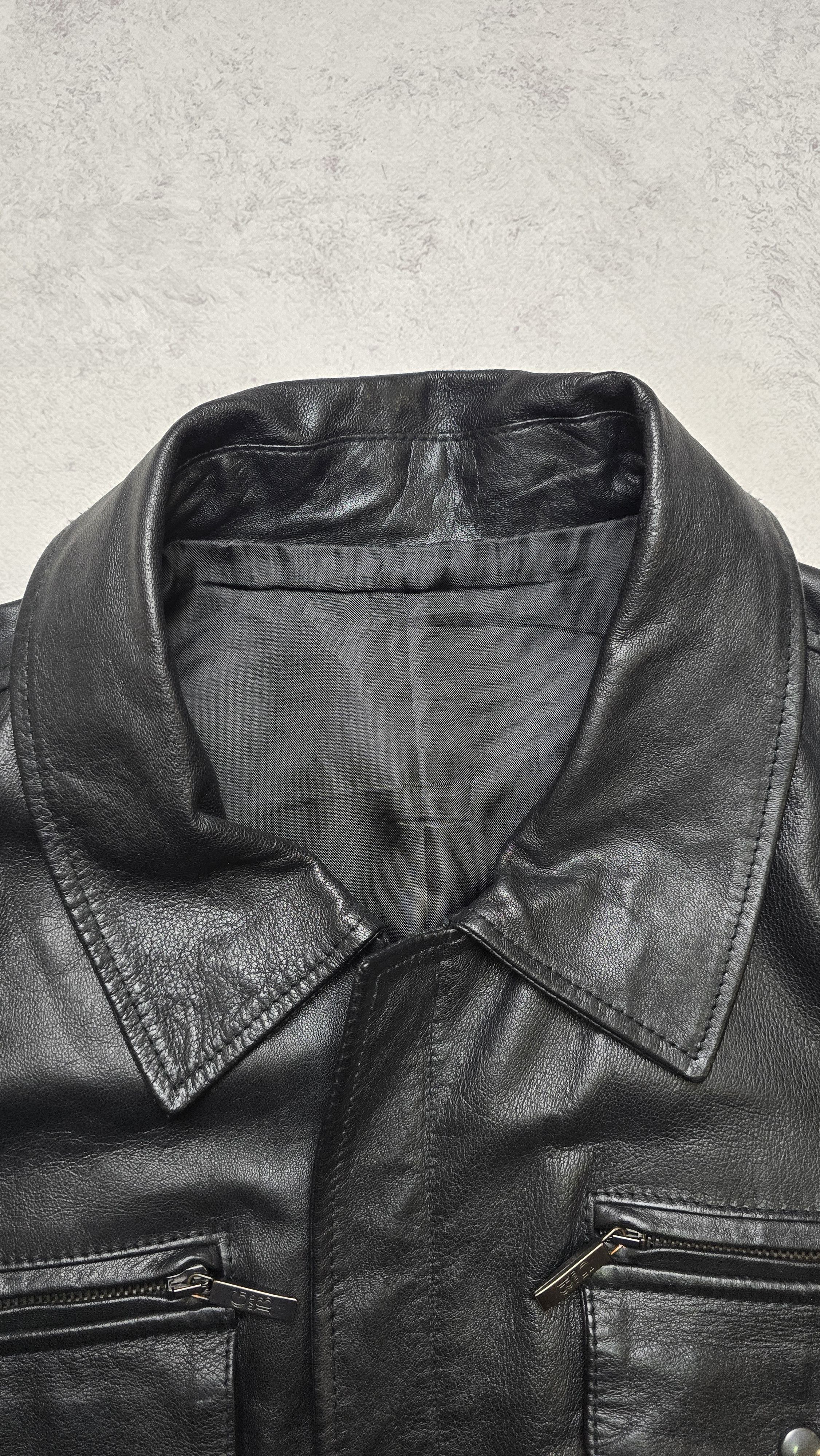 Other Floriani Vera Pelle Leather Bomber Jacket Full Zip Military Size US XL / EU 56 / 4 - 10 Thumbnail