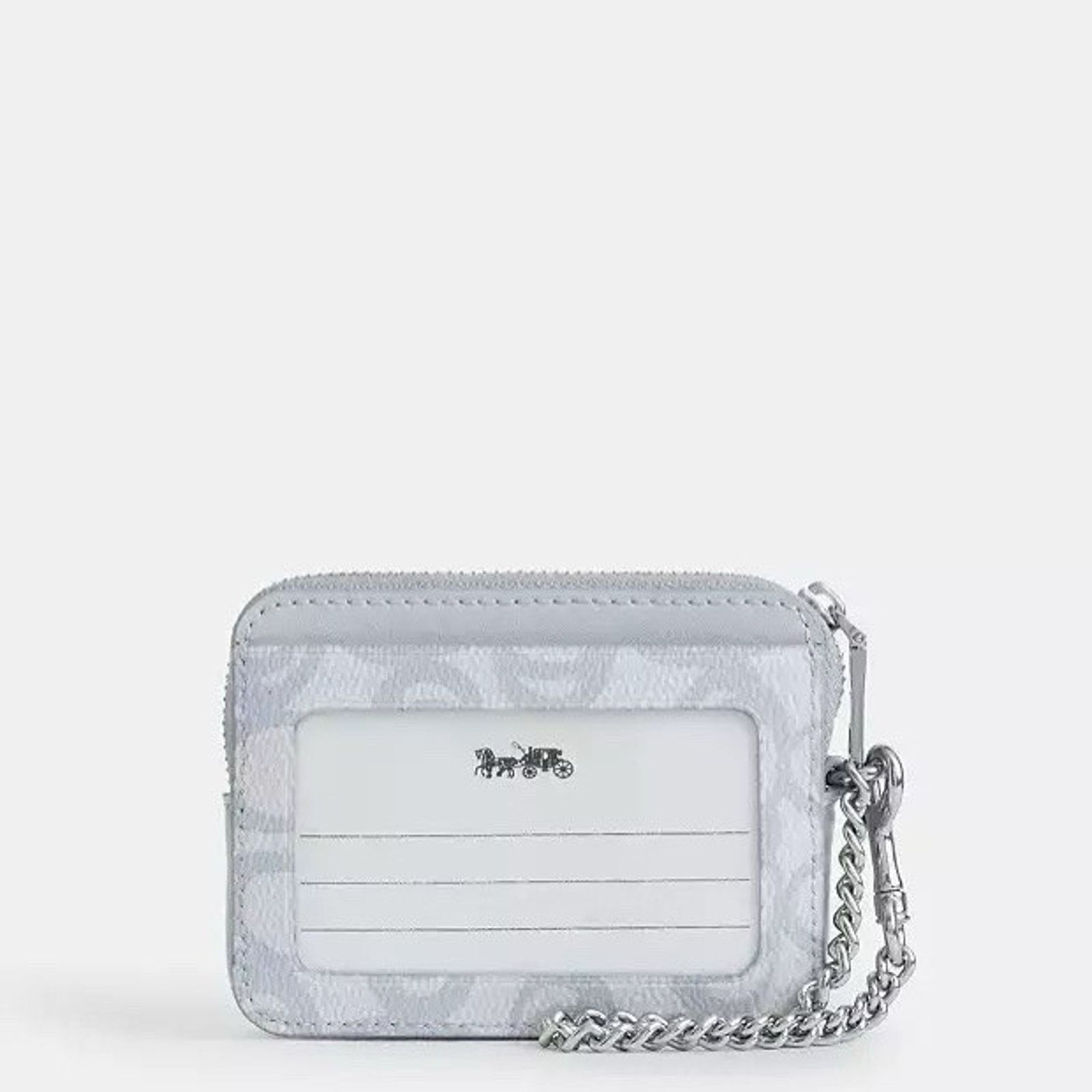 Coach NWT Coach Zip Card Case Sketch Canvas Ice Blue CBL78 Size ONE SIZE - 6 Thumbnail