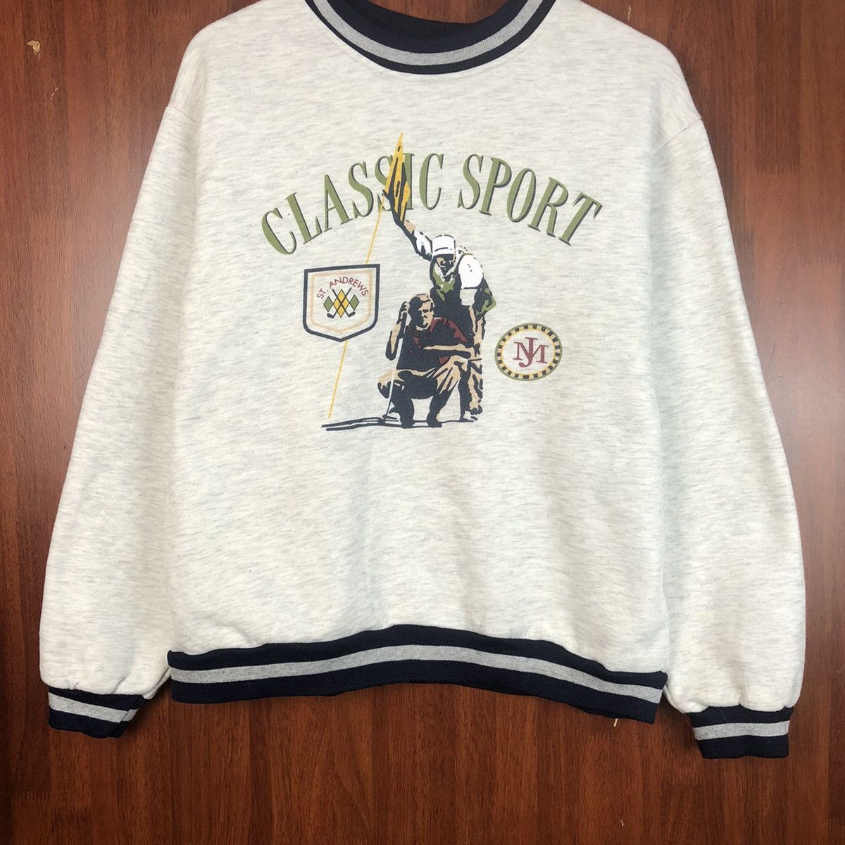 Japanese Brand Girly Doll Classic Sport Grey Sweatshirt #7486 Size US M / EU 48-50 / 2 - 3 Thumbnail
