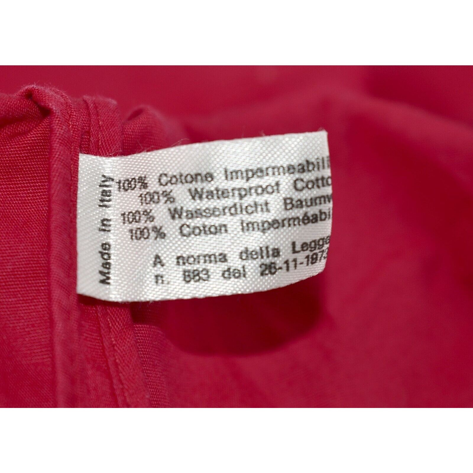 Mario Valentino MARIO VALENTINO Red Waterproof Cotton Snap Front Jacket 48 Size XL / US 12-14 / IT 48-50 - 7 Thumbnail
