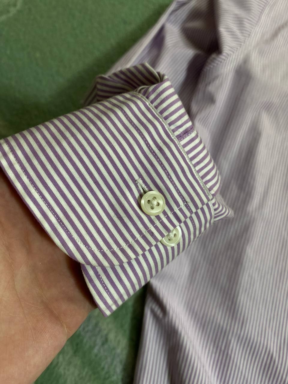 Polo Ralph Lauren × Ralph Lauren × Vintage Polo Ralph Lauren Striped Short Sleeve Shirt Non Iron Size US M / EU 48-50 / 2 - 7 Thumbnail