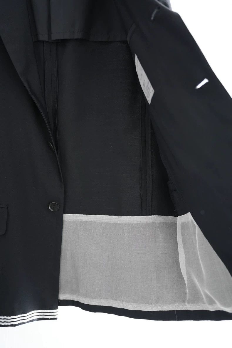 Yohji Yamamoto Yohji Yamamoto size 3 02 SS silk white stripe suit 2501-Nex Size 38R - 7 Thumbnail