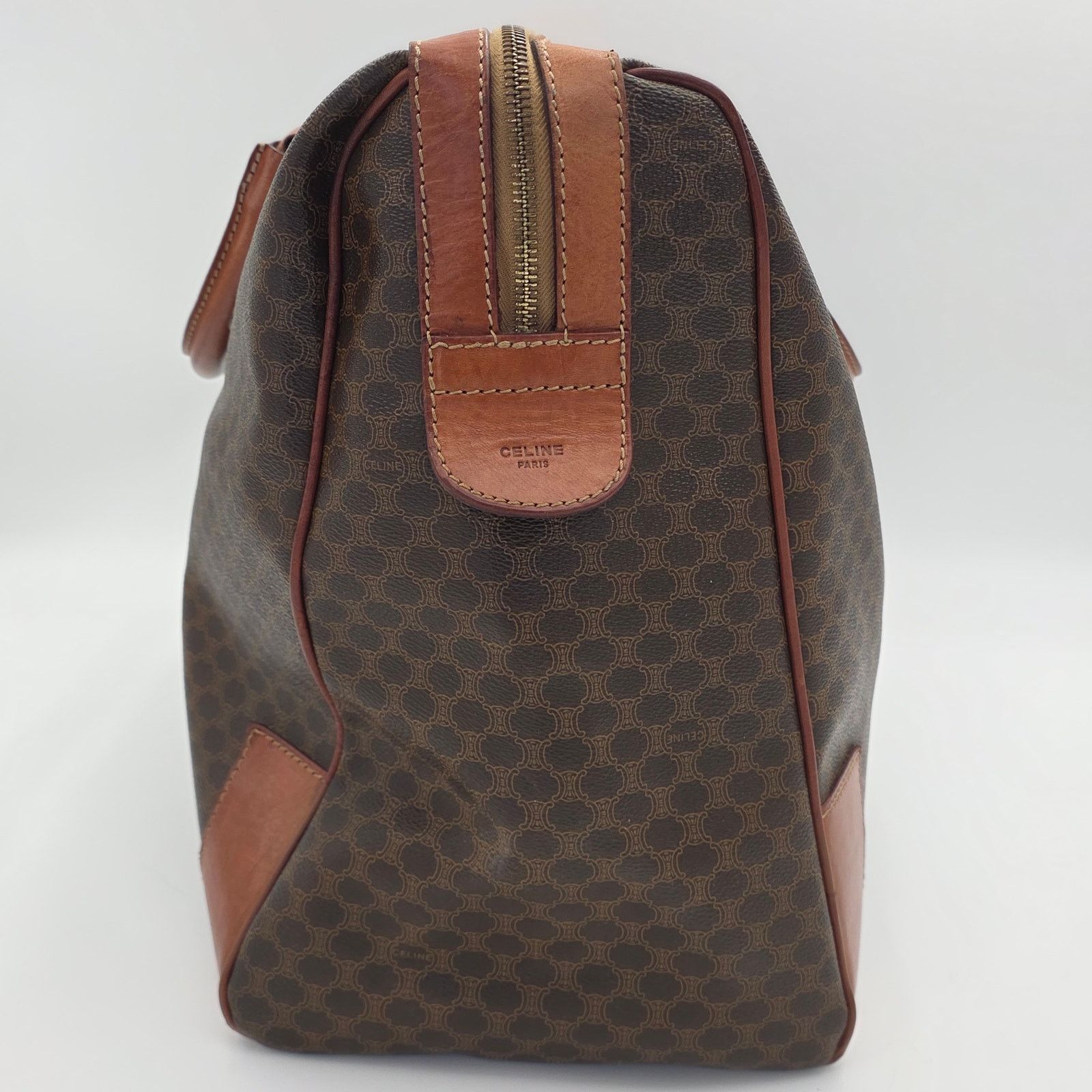 Celine Céline Paris Vintage Macadam Triomphe Large Boston Bag Size ONE SIZE - 3 Thumbnail