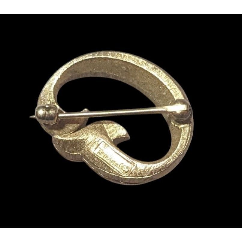 Other Trifari Vintage Art Deco Gold Tone Textured Brooch Size ONE SIZE - 4 Thumbnail