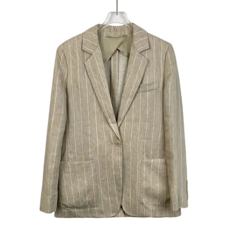 Max Mara MaxMara Beige Women's Jacket 0089 Size XS / US 0-2 / IT 36-38 - 1 Thumbnail