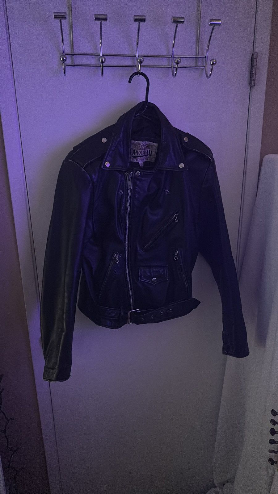 Other Vintage Black Leather Motorcycle Jacket size 40 (large) Size US L / EU 52-54 / 3 - 10 Thumbnail