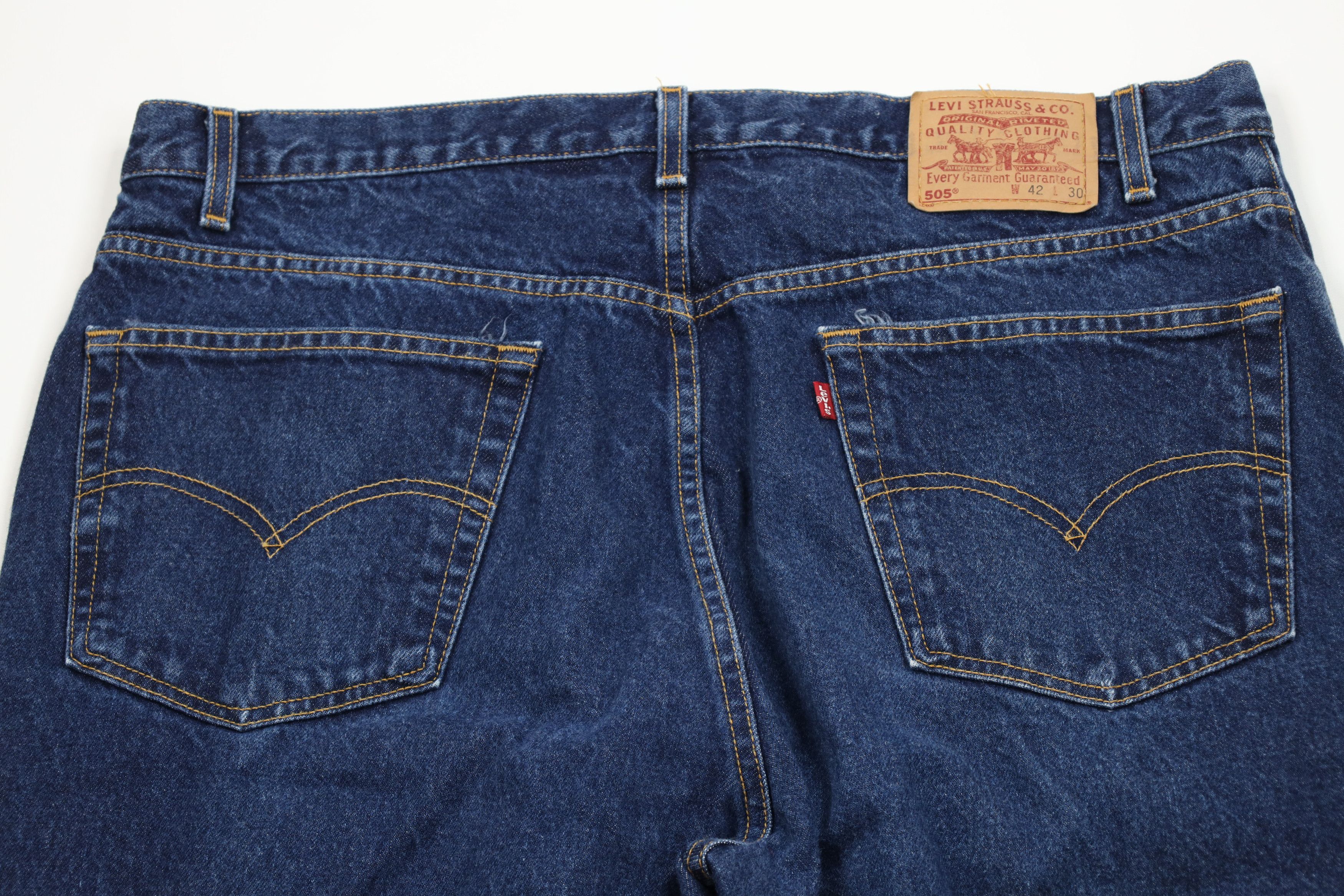 Levi's Vintage Y2K 2002 Levis 505 Regular Straight Leg Denim Jeans Size US 42 / EU 58 - 12 Thumbnail