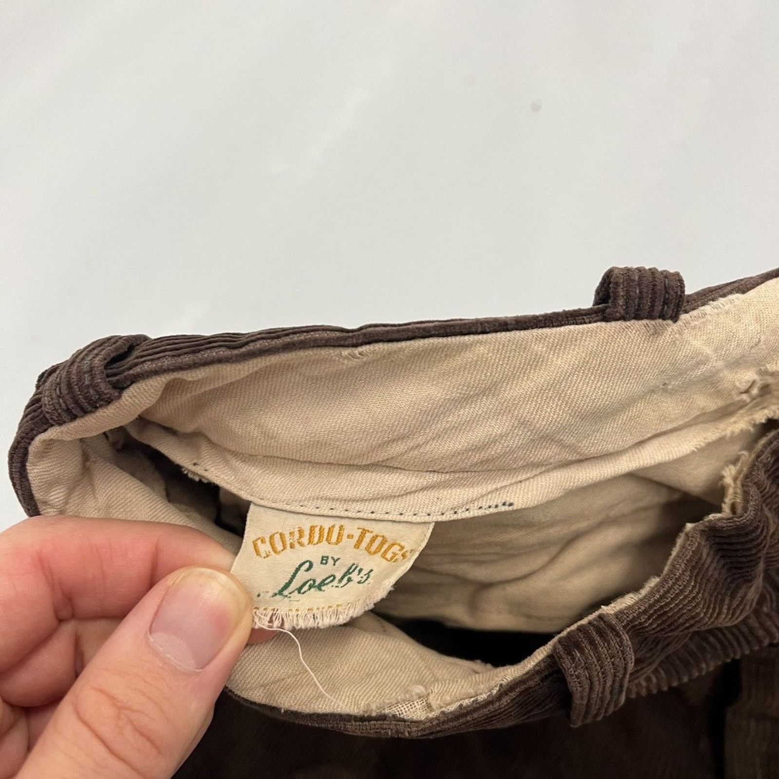 Other Vintage 50s Loeb Brown Distressed Corduroy Togs Chaps 30x26 Size US 30 / EU 46 - 6 Thumbnail