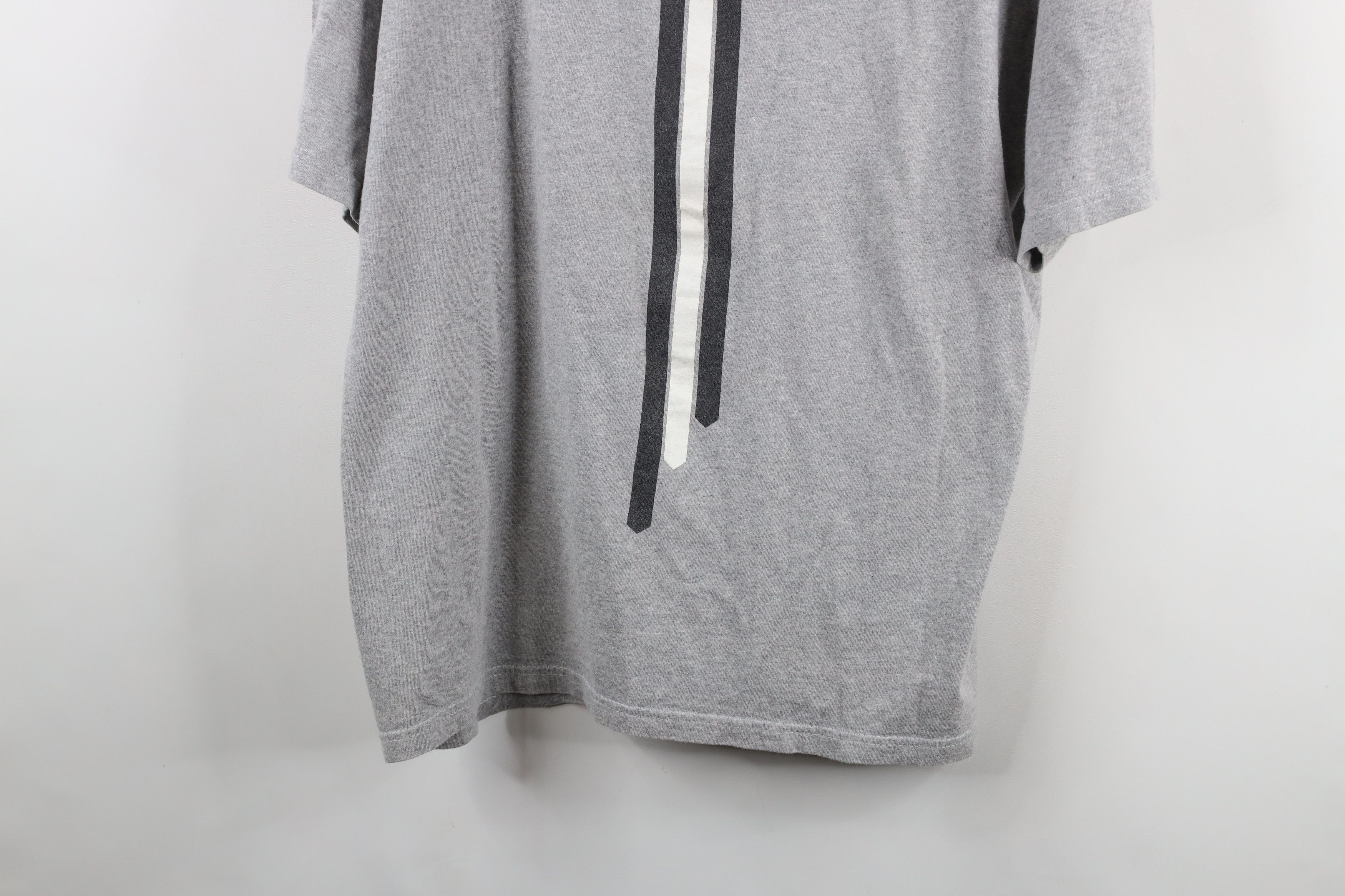 Adidas × Vintage Vintage 90s Adidas Spell Trefoil Striped T-Shirt Gray USA Size US L / EU 52-54 / 3 - 3 Thumbnail