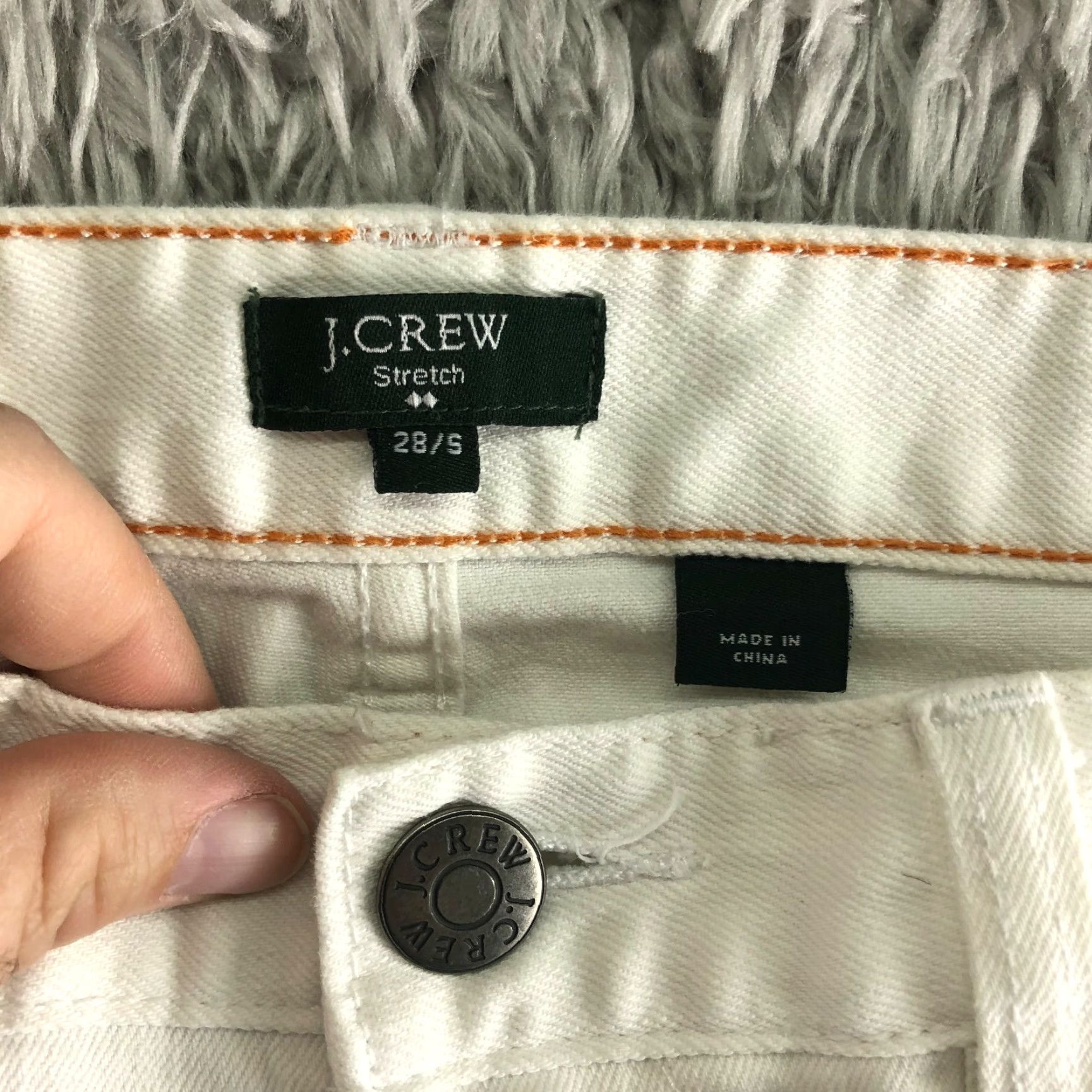 J.Crew J.Crew Matchstick Womens Size 28 Mid Rise Straight Leg White Denim Jeans Jeans Womens 28 White Denim Size 28" / US 6 / IT 42 - 7 Thumbnail