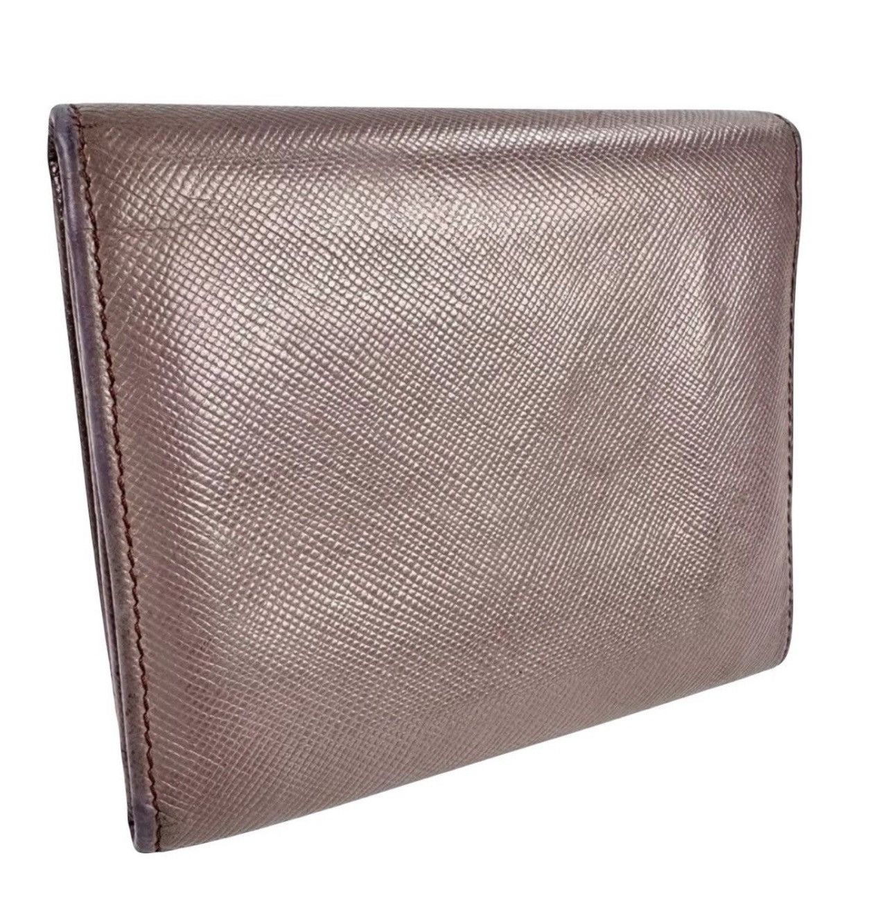 Prada Prada Safiano Leather Wallet in Pink Excellent Condition Size ONE SIZE - 8 Thumbnail