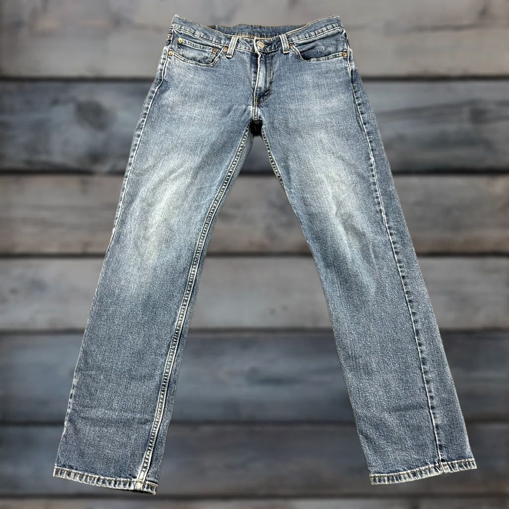 Levi's Levi's 511 Jeans Mens 32x30 Slim Fit Medium Wash Blue Stretch Denim Regular Size 32 Modern Distressed 5-Pocket Button Fly Zip Mens Size US 32 / EU 48 - 1 Thumbnail