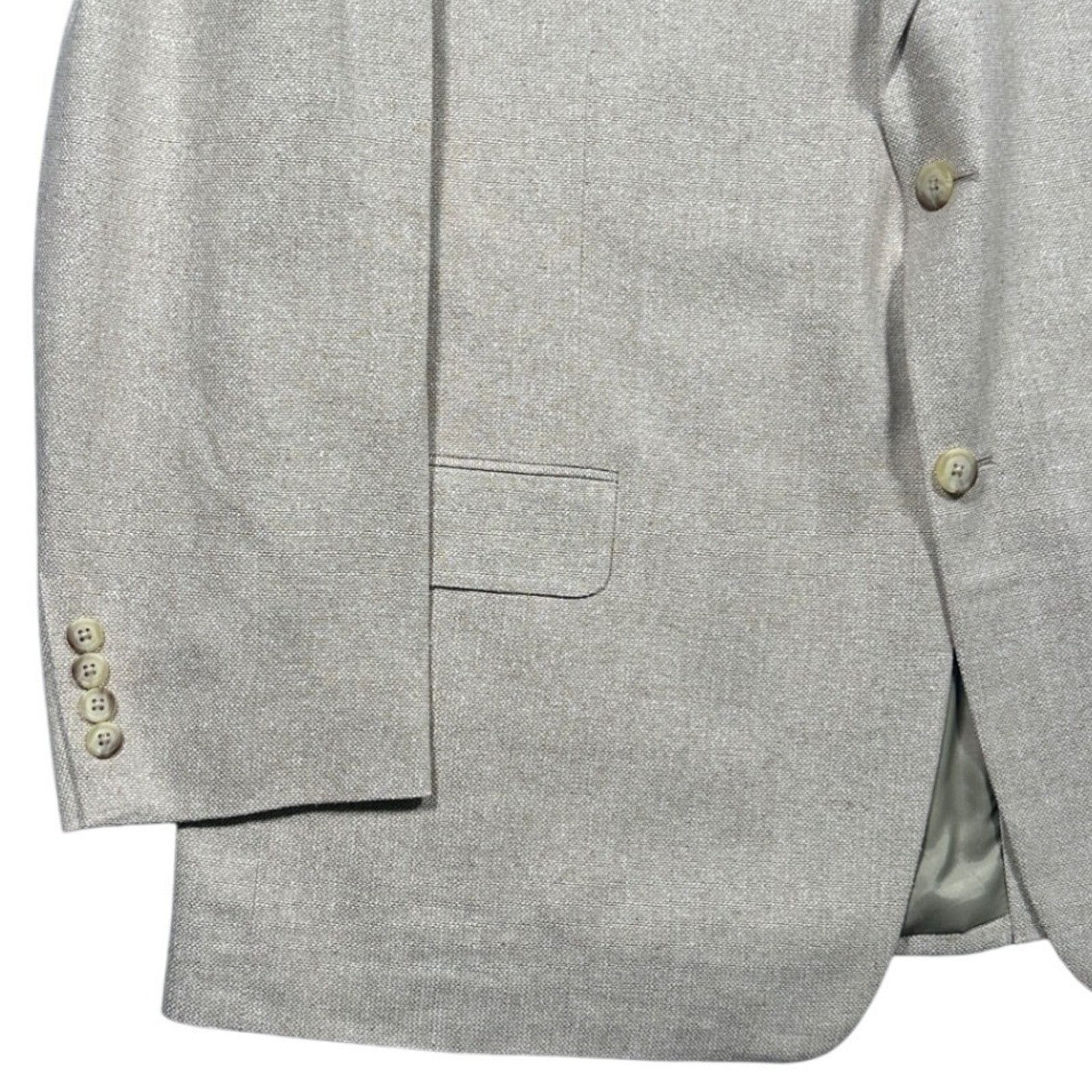 Other Gerald Austin Silk Blazer Mens 48L Tan NWT Sport Coat Size 48L - 6 Thumbnail