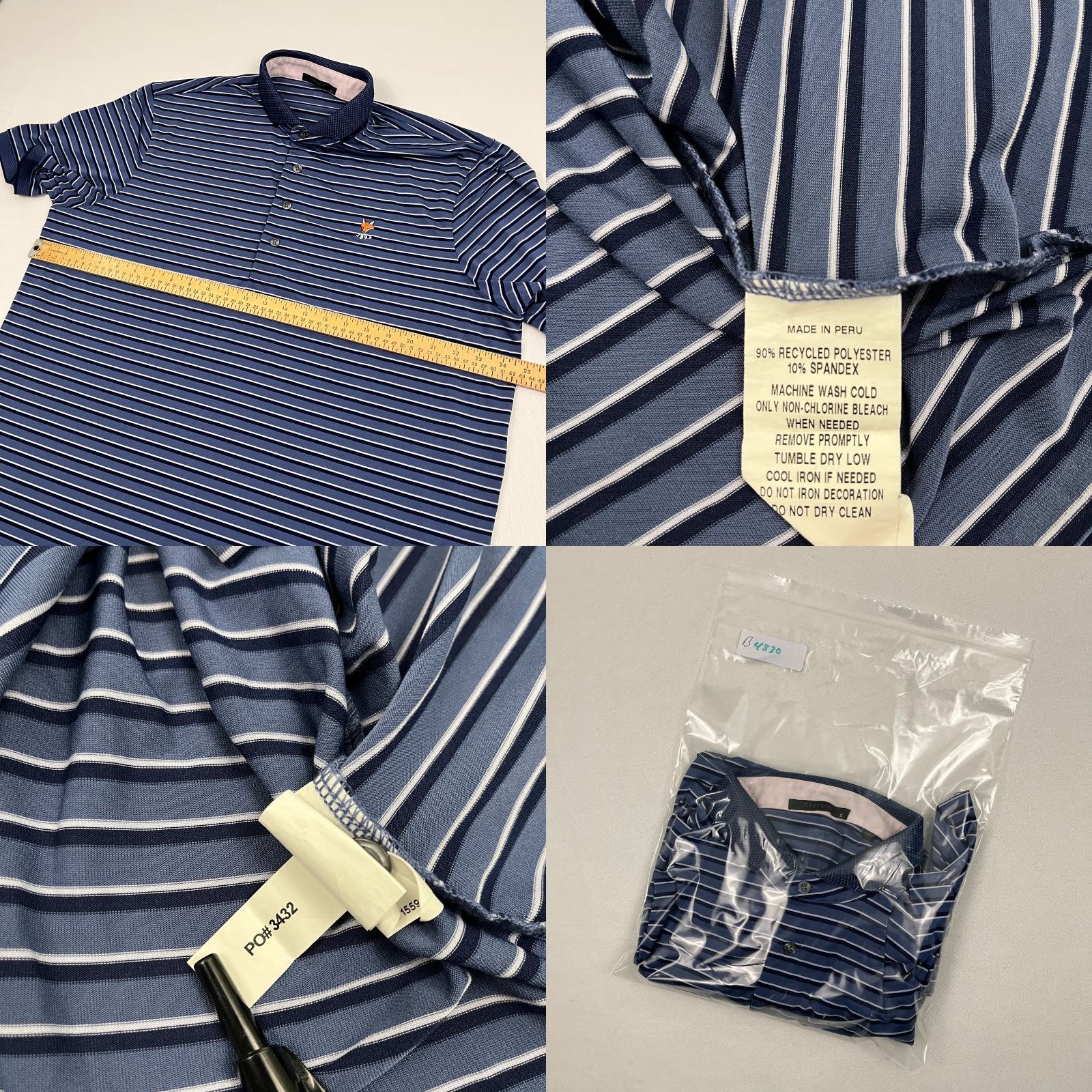 Vintage Greyson Green Spring Valley Hunt Club Polo Shirt Mens XL Blue Stripe Polo Size US XL / EU 56 / 4 - 8 Thumbnail