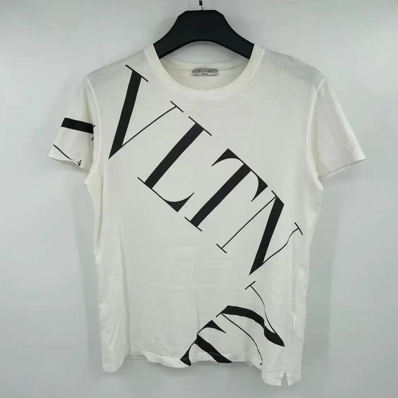 Valentino White Cotton Short Sleeve T-Shirt 0089