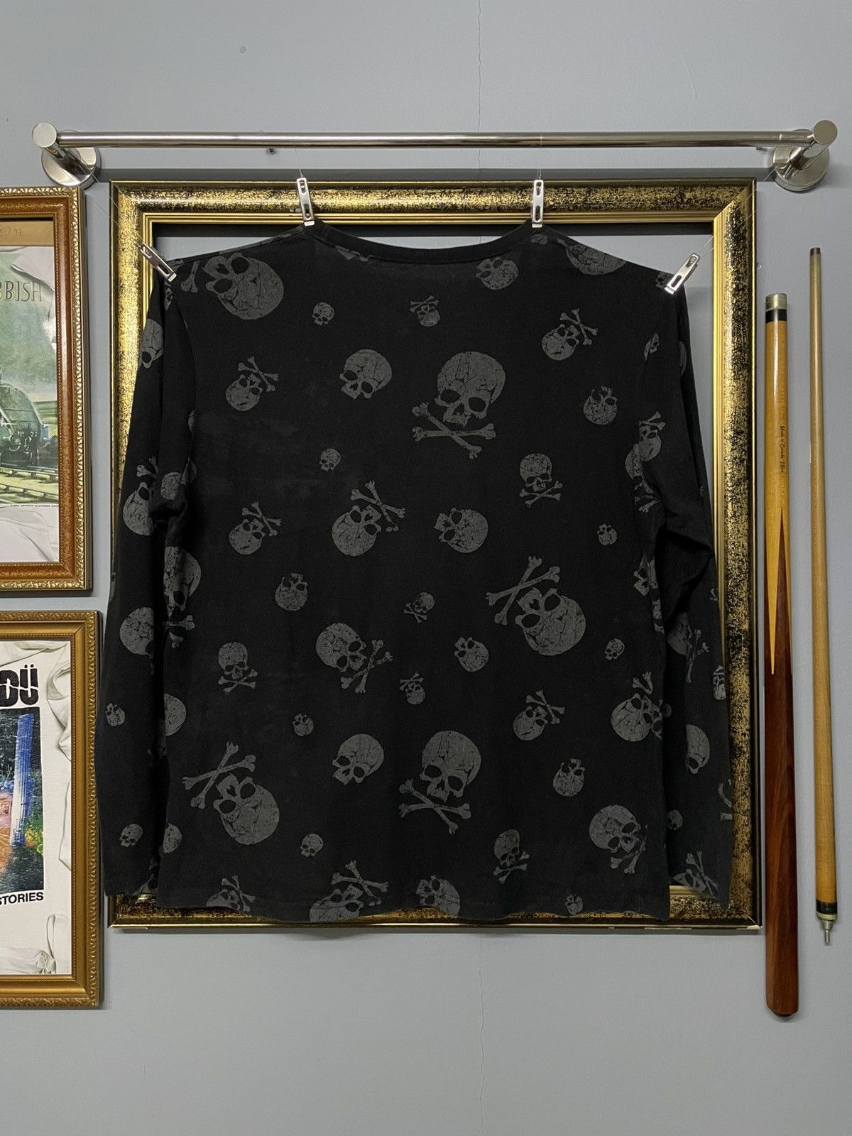Designer × Japanese Brand × Vintage Vintage 1990s Japan Designer Gang Brister Fullprint Skull Size US M / EU 48-50 / 2 - 7 Thumbnail