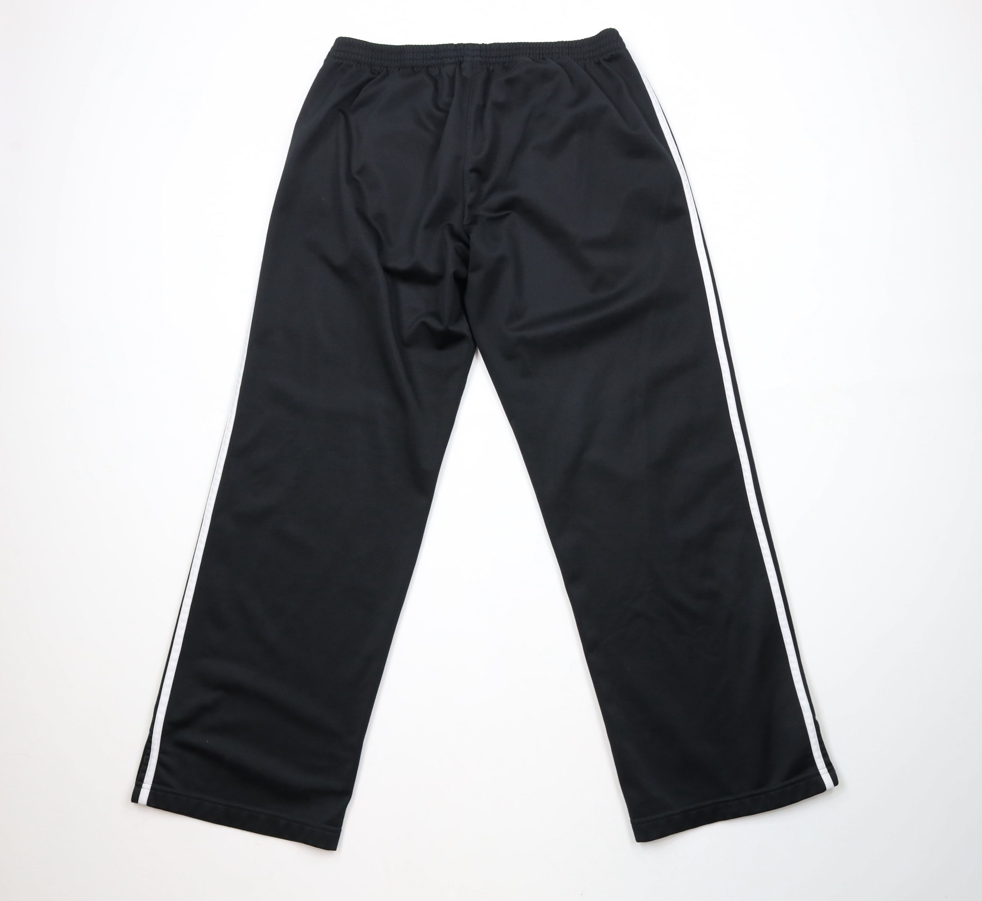 Adidas × Vintage Vintage Y2K Adidas Striped Wide Leg Sweatpants Pants Black Size 32" / US 10 / IT 46 - 9 Thumbnail
