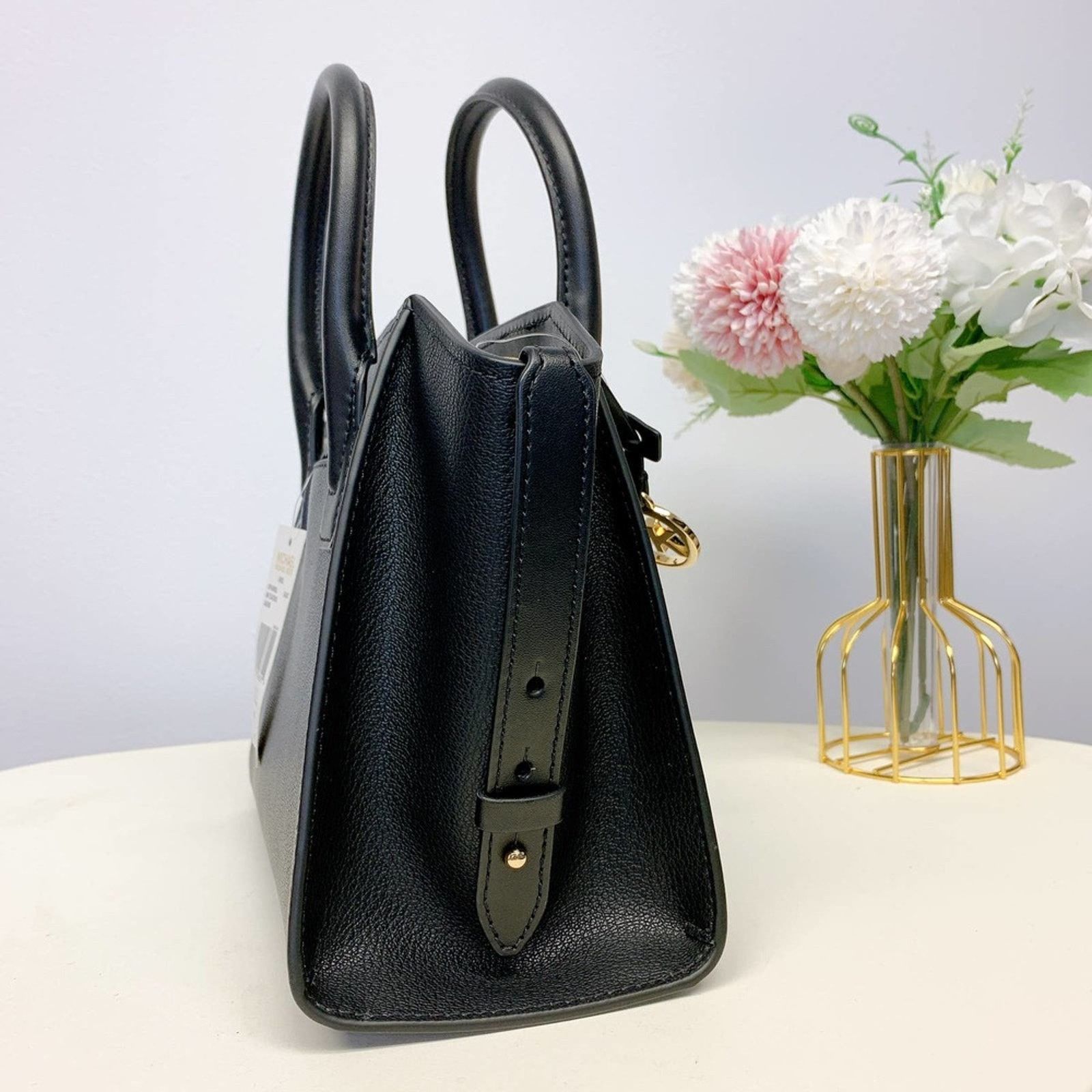 Michael Kors Michael Kors 35F1G4VM2L Small Avril Satchel Handbag Black Size ONE SIZE - 3 Thumbnail