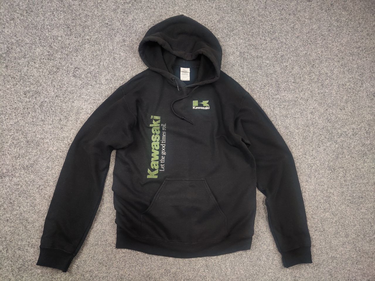 Vintage Kawasaki Fox Racing nobody's Logo Black Faded Hoodie Vintage Size US S / EU 44-46 / 1 - 8 Thumbnail