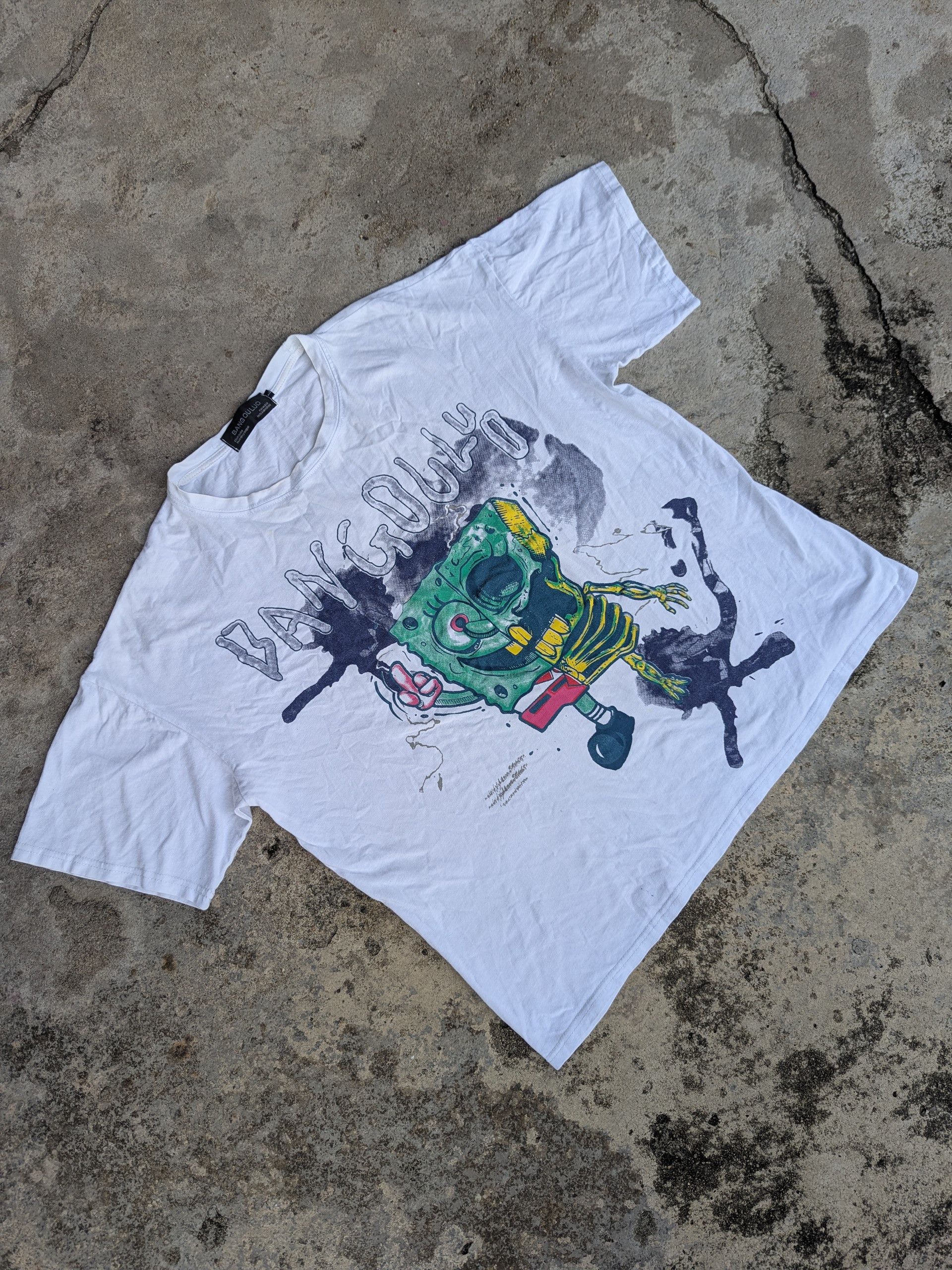 Cartoon Network × Vintage Vintage 1990s SpongeBob Zombie T Shirt Size US L / EU 52-54 / 3 - 3 Thumbnail
