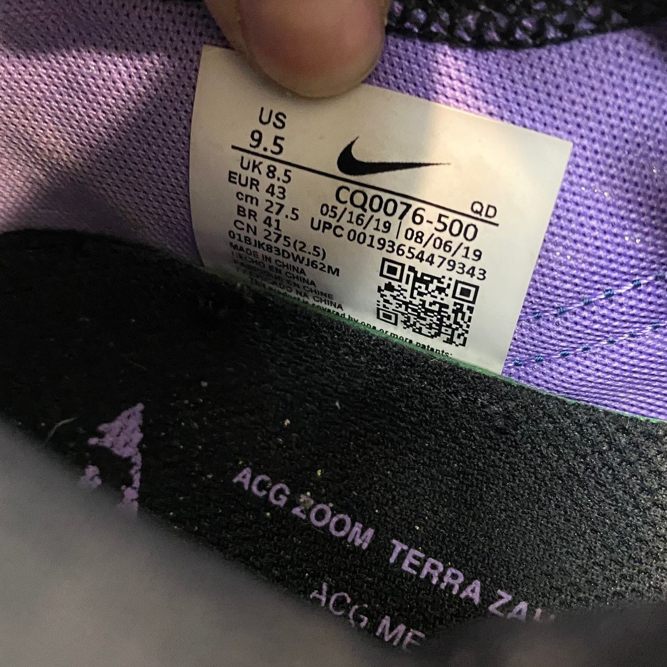 Nike ACG Nike ACG Zoom Terra Zaherra Space Purple Trail Run Shoes 9.5 Size US 9.5 / EU 42-43 - 8 Thumbnail