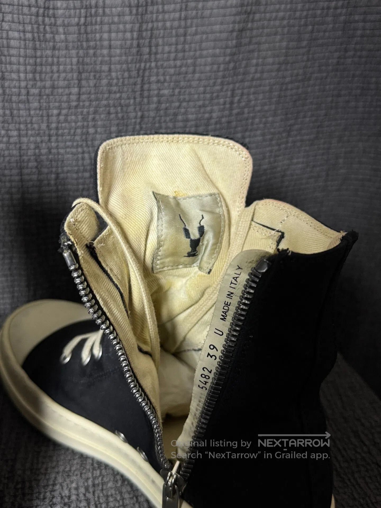 Rick Owens Rick Owens High Top Black and White Sneakers. Size US 7.5 / EU 40-41 - 8 Thumbnail